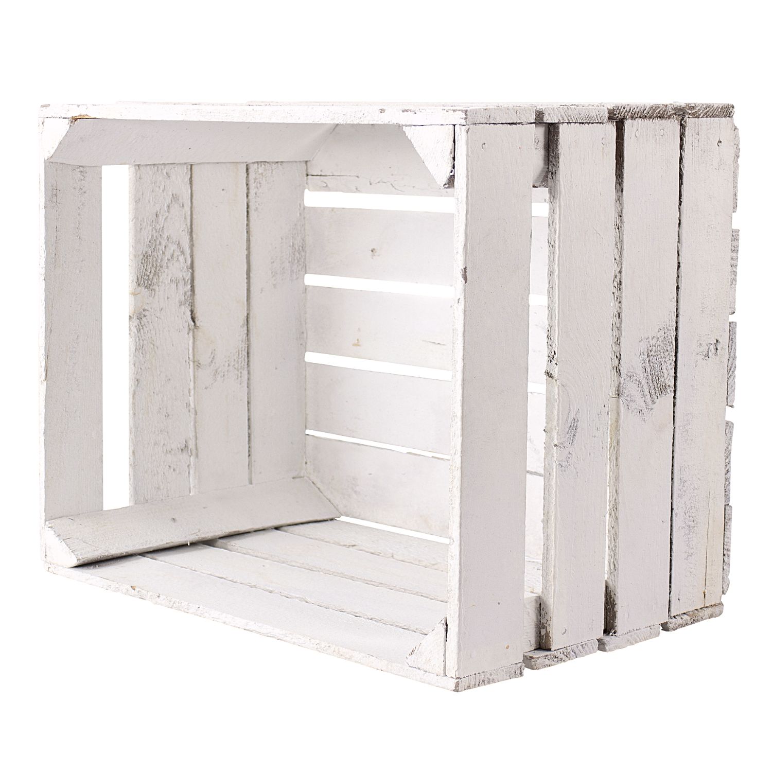 Alte gebrauchte weiße Holzkiste 50x40x30cm