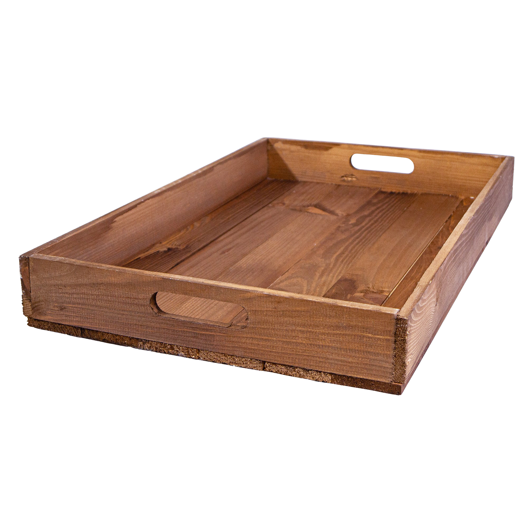Serviertablett in braun 60x40x8cm Holztablett Frühstückstablet Bartablett