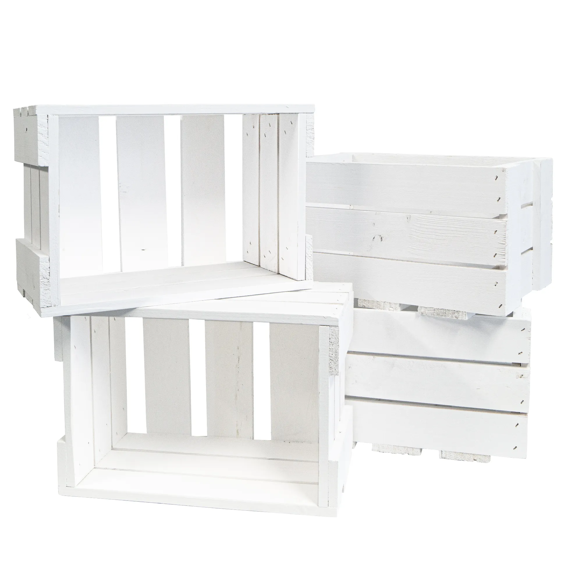 Mini-Weinkiste in weiß 34x23x19cm