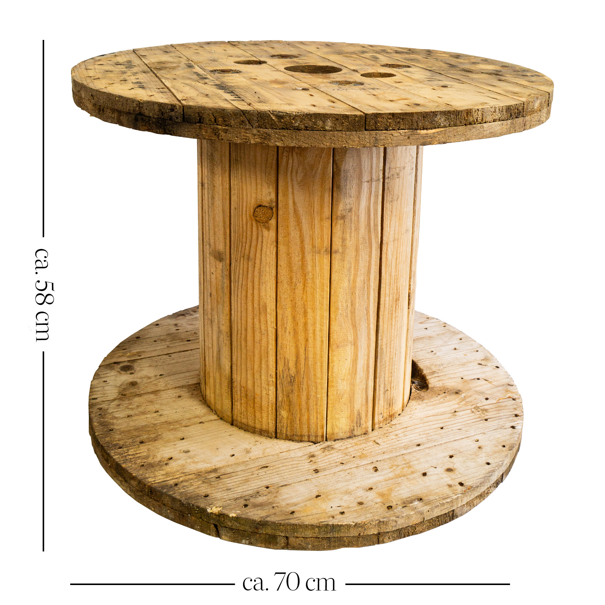 Kabeltrommel Natur gebraucht 70cm x Höhe 58cm