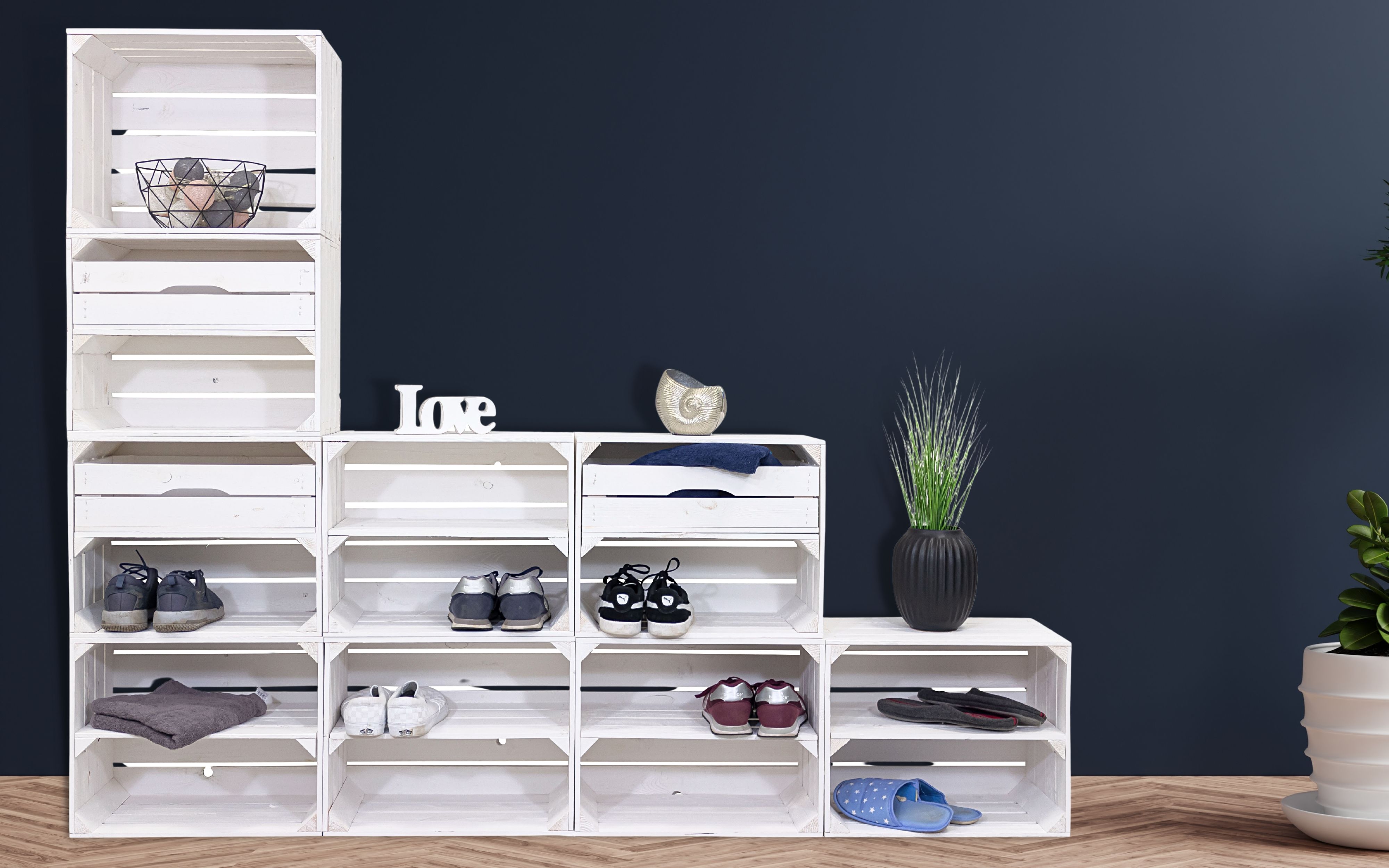 Flurregal "Larissa" mit Schuhregal und Schubladen