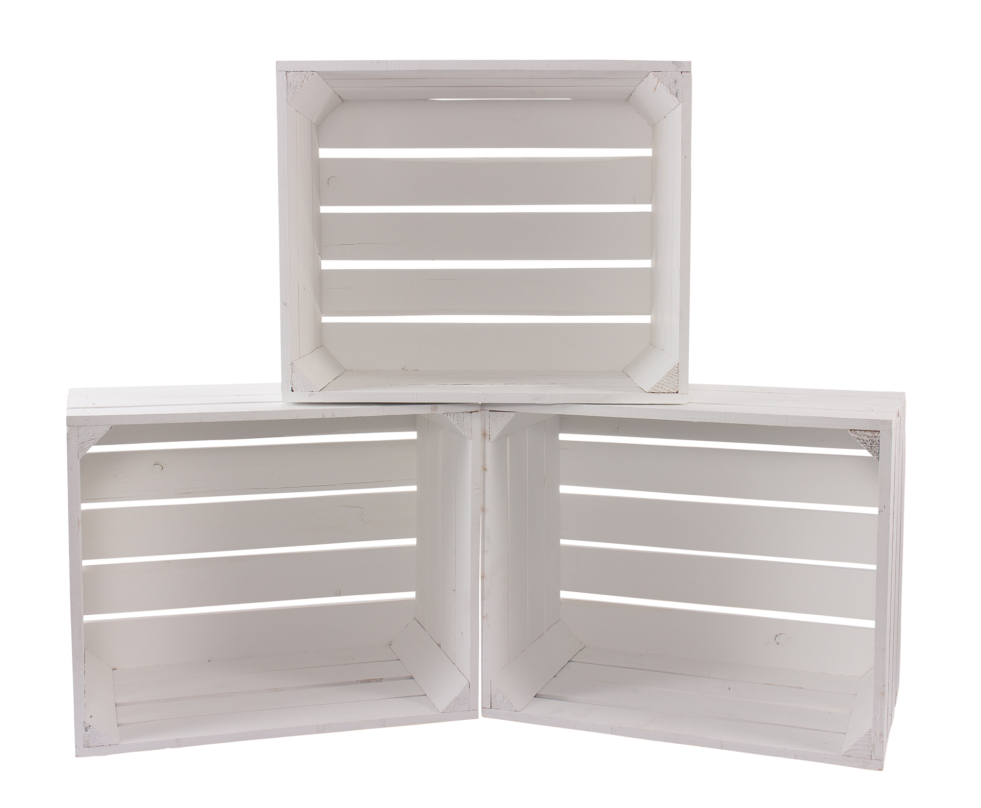 Neue weiße Apfelkiste 50x40x30cm Obstkiste "JOHANNA" weiß "ANKER"