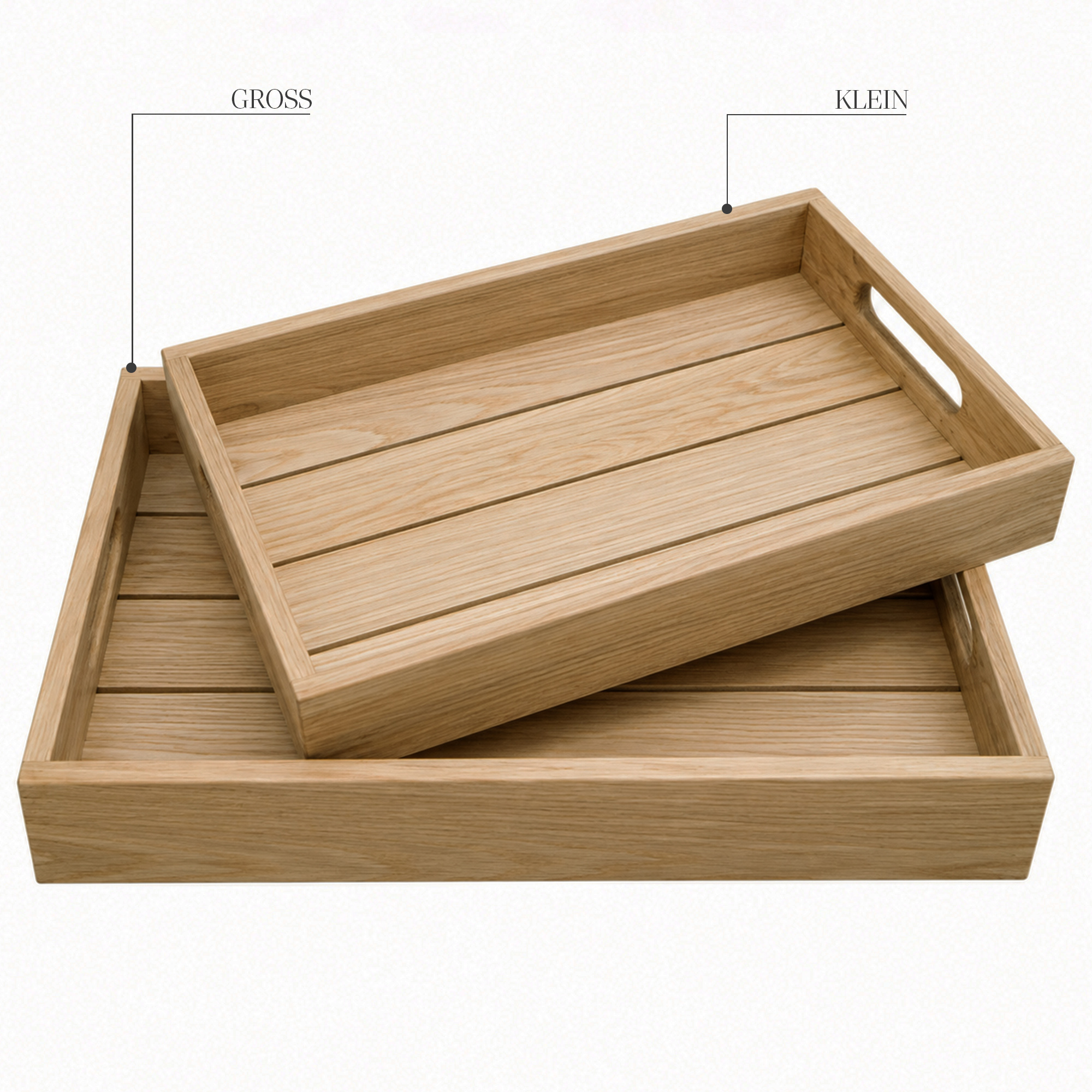 Eichentablett aus Massivholz kaufen | Serviertablett aus Eiche in zwei Größen 55x40x8cm Eichentablett aus Massivholz kaufen | Serviertablett aus Eiche in zwei Größen 55x40x8cm