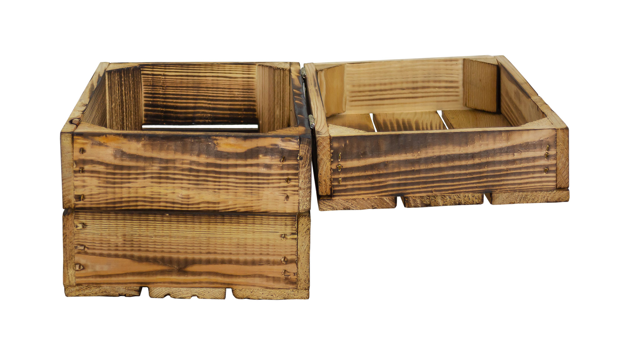 Kleine geflammte Holztruhe als Geschenkbox oder Erinnerungskiste S 30x20x20 cm