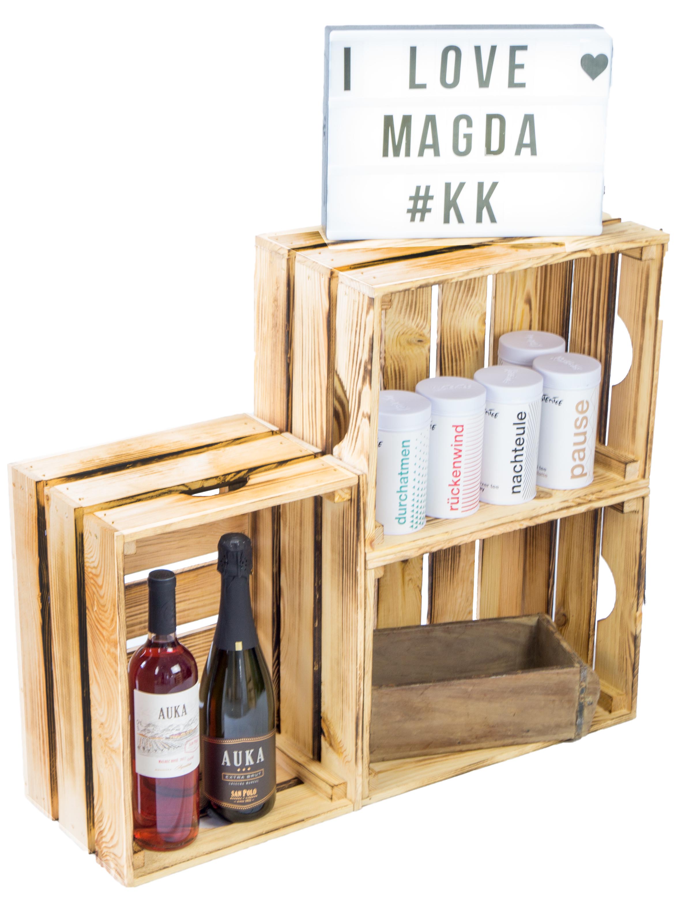 Gemüsekiste Magda geflammt 40x30x23cm Gemüsekiste Magda geflammt 40x30x23cm