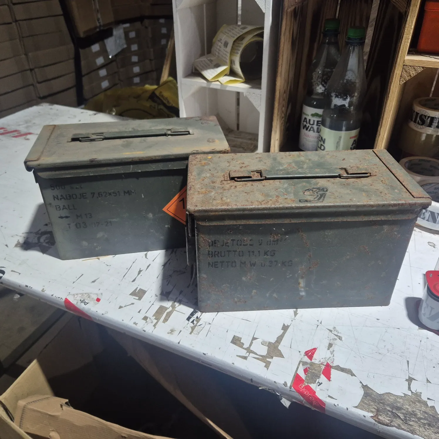 2er Set Munitionskiste Metall 4API B-WARE Aufbewahrungskiste Militärkiste Munitionsbox