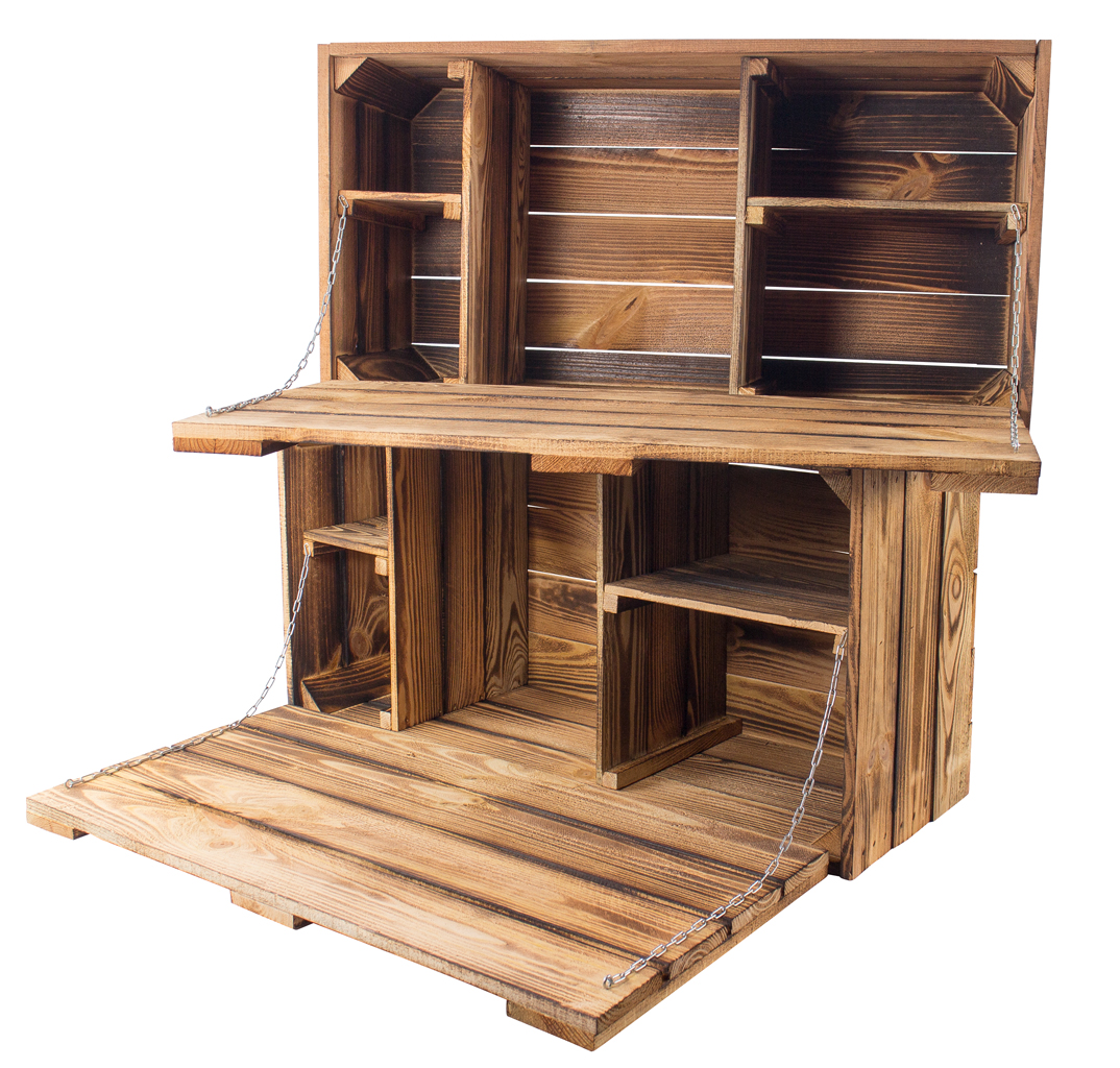 Geflammte Wand Hängebar mit Arbeitsplatte 81x41x31cm Geflammte Wand Hängebar mit Arbeitsplatte 81x41x31cm