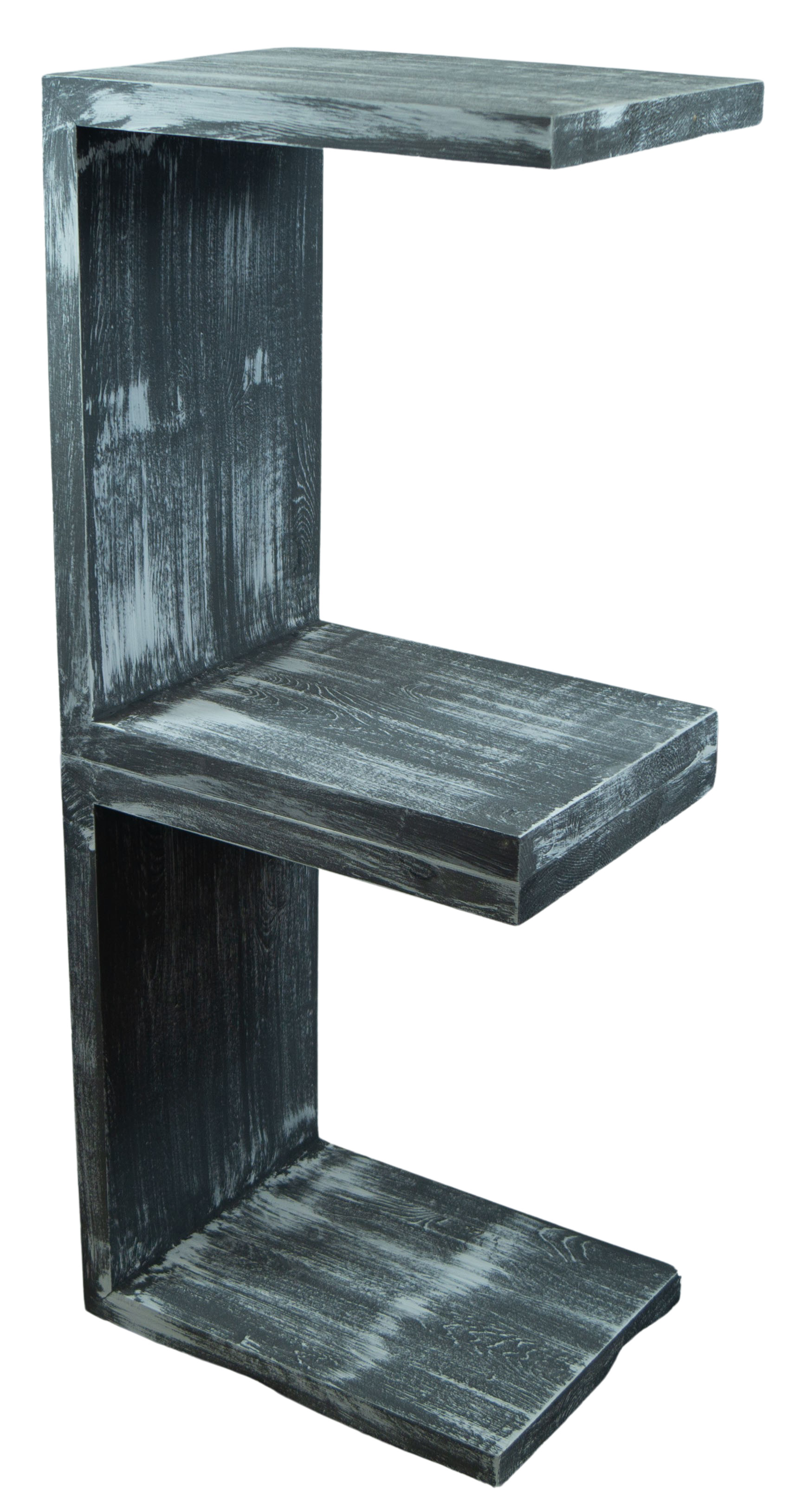 Beistelltisch 50x40x40cm Sitzhocker in shabby schwarz Beistelltisch 50x40x40cm Sitzhocker in shabby schwarz