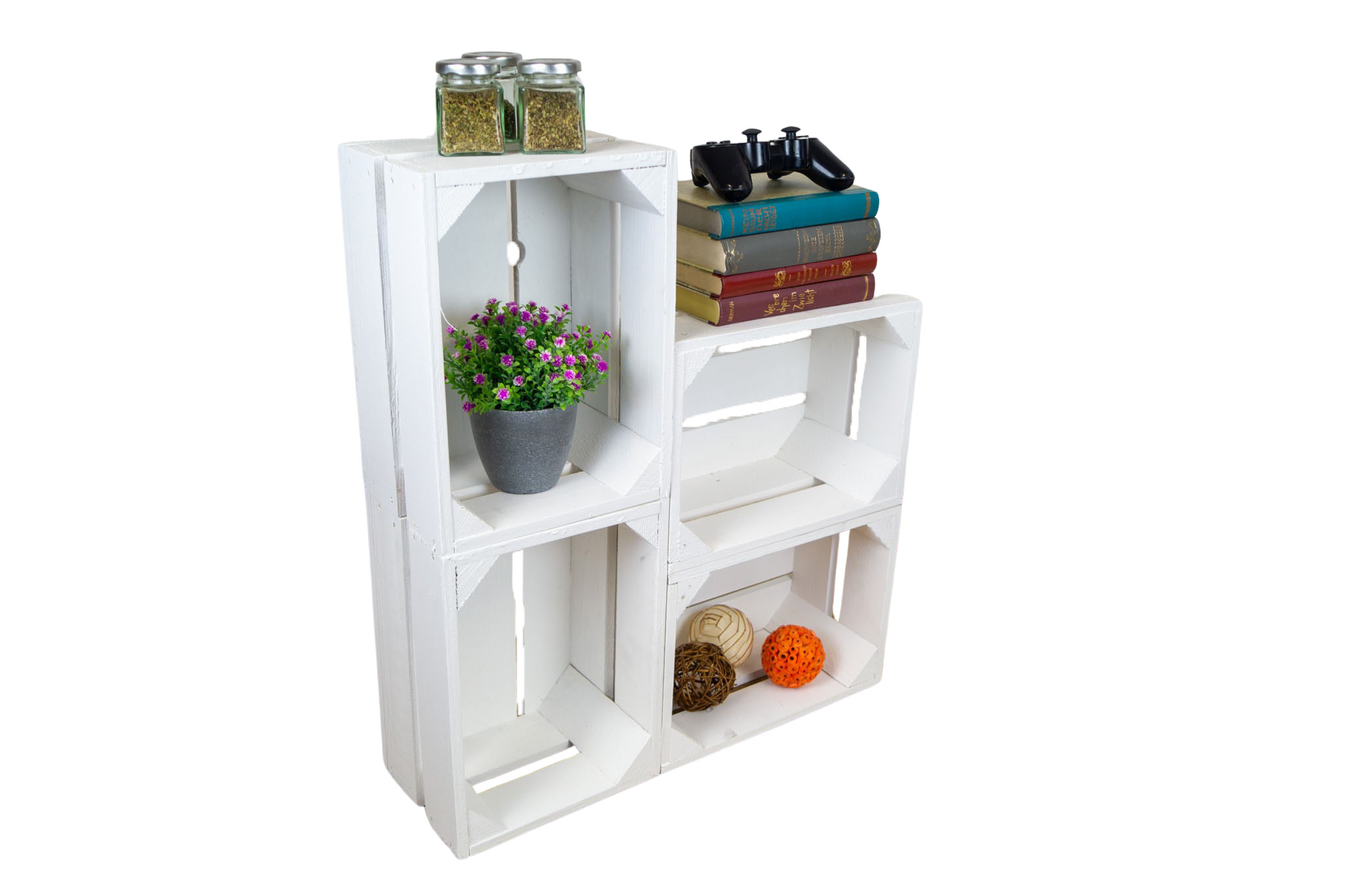 Kleine Holzkiste "Frieda" weiß