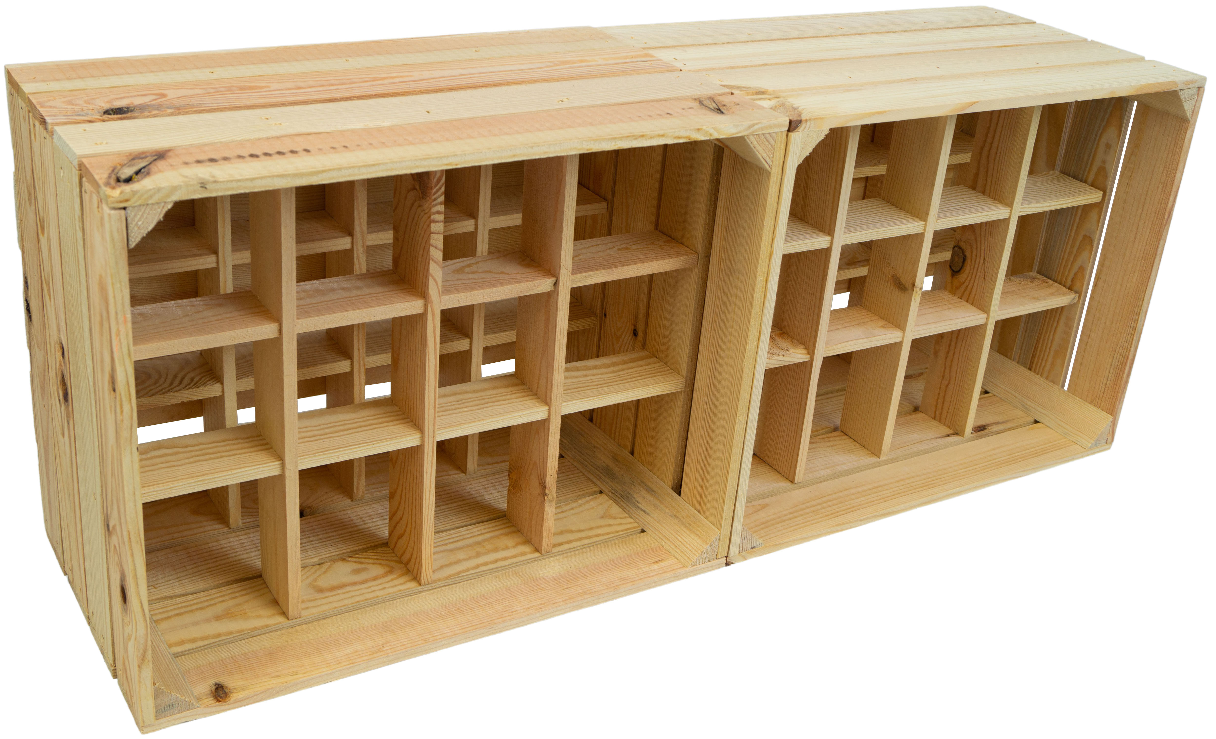 Flaschenregal Weinregal Henry 12er Natur 50x40x30cm