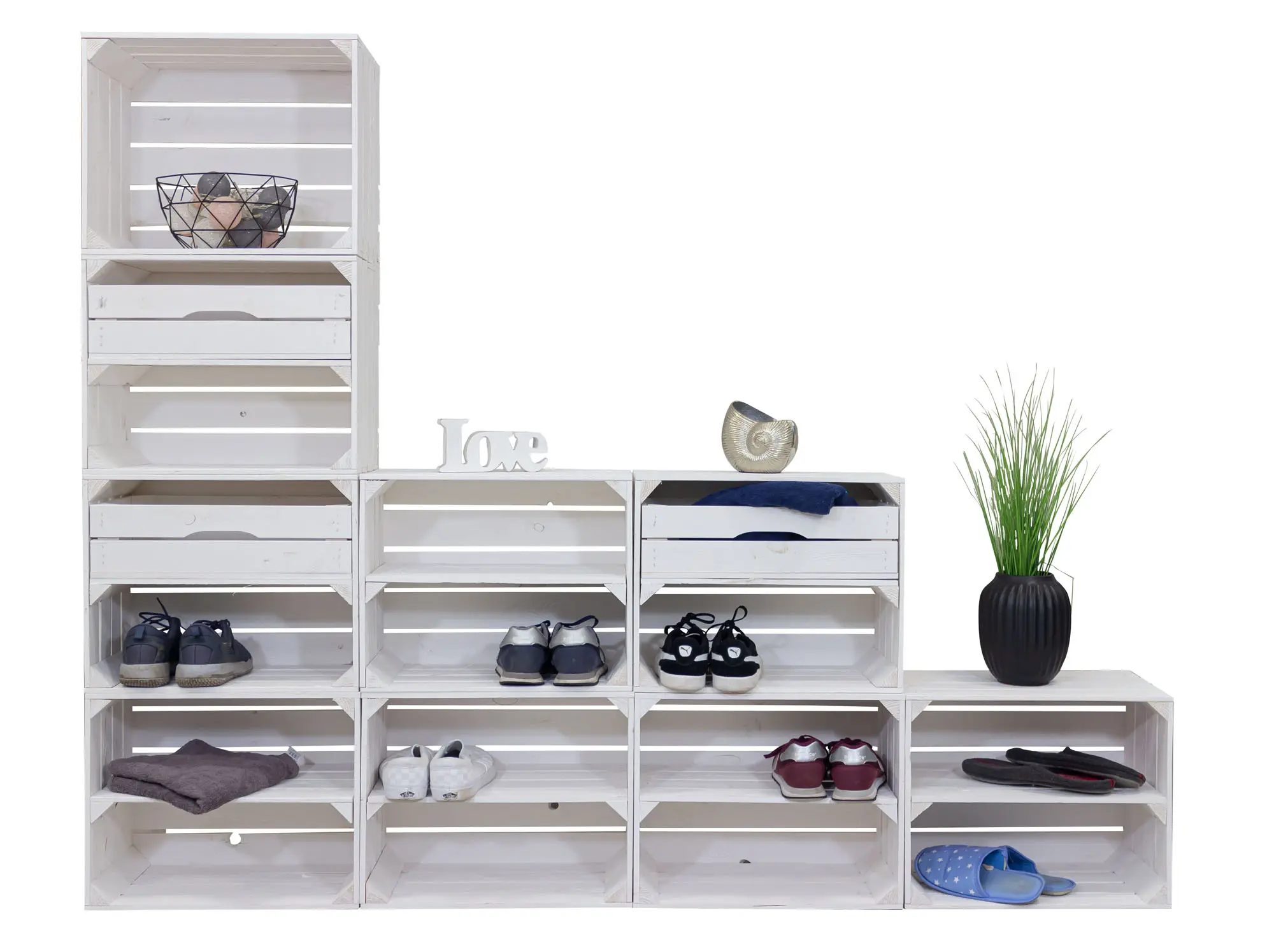 Flurregal "Larissa" mit Schuhregal und Schubladen