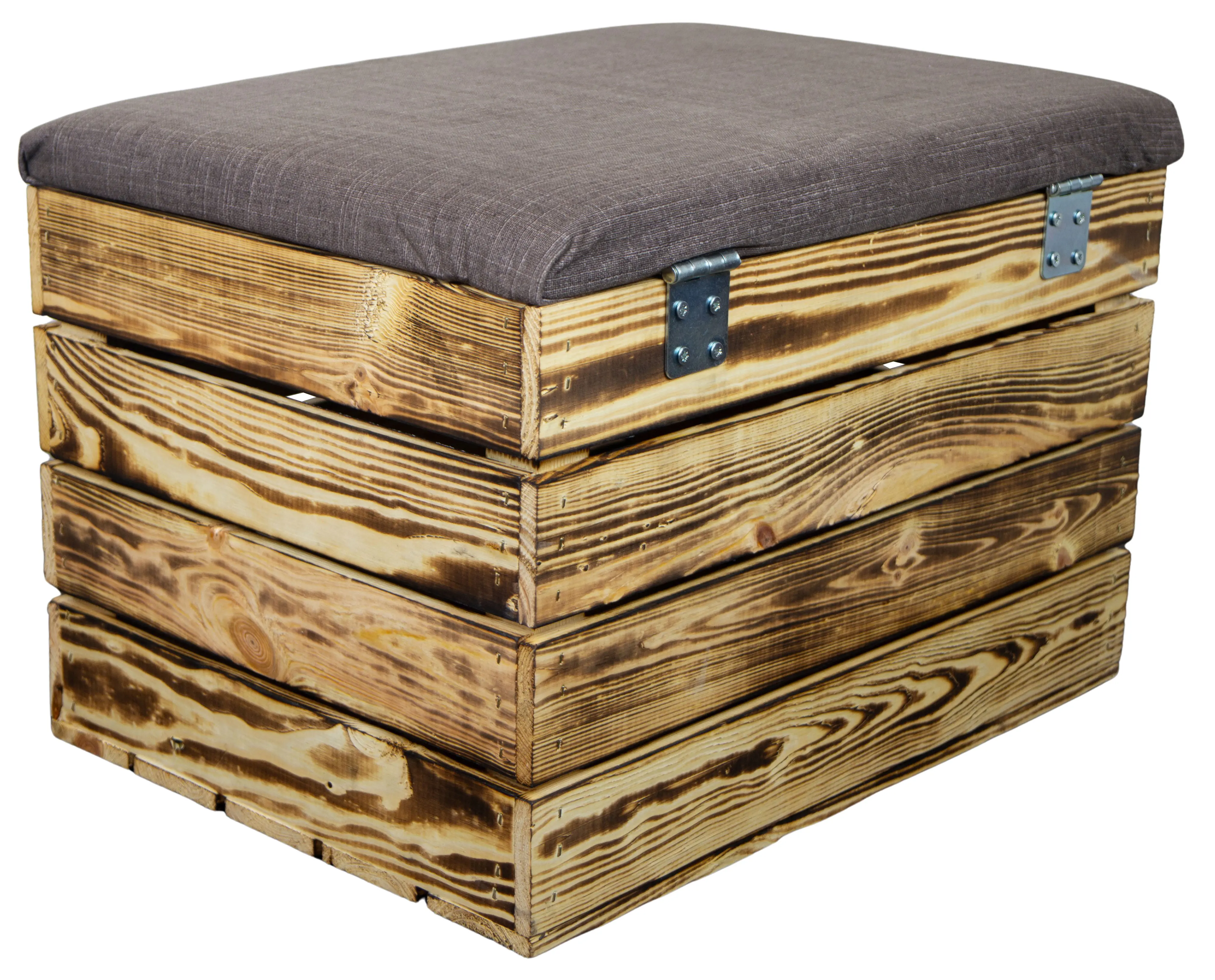 Sitzkiste Mira geflammt mit Polster Maße 34x35x48 belastbar bis 150kg