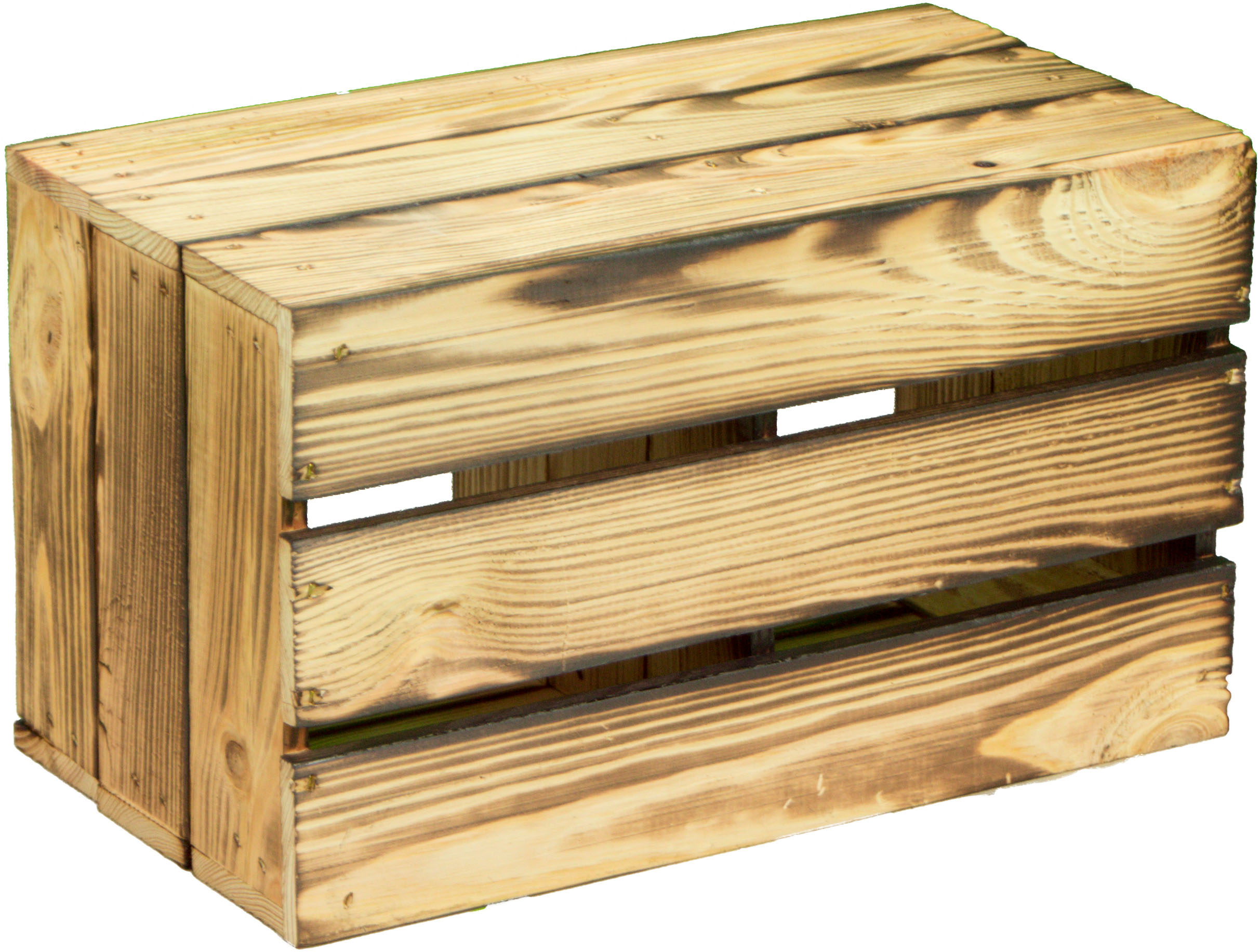 Weinkiste "Hilde" geflammt mit Zwischenbrett 38x22x19cm Weinkiste "Hilde" geflammt mit Zwischenbrett 38x22x19cm