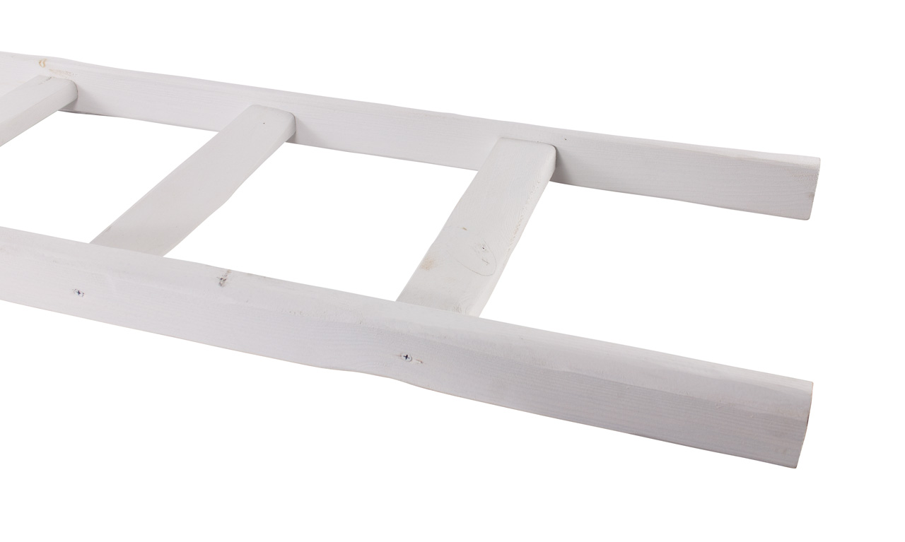 Neue weiße Holzleiter "Altländer Art" 165cm