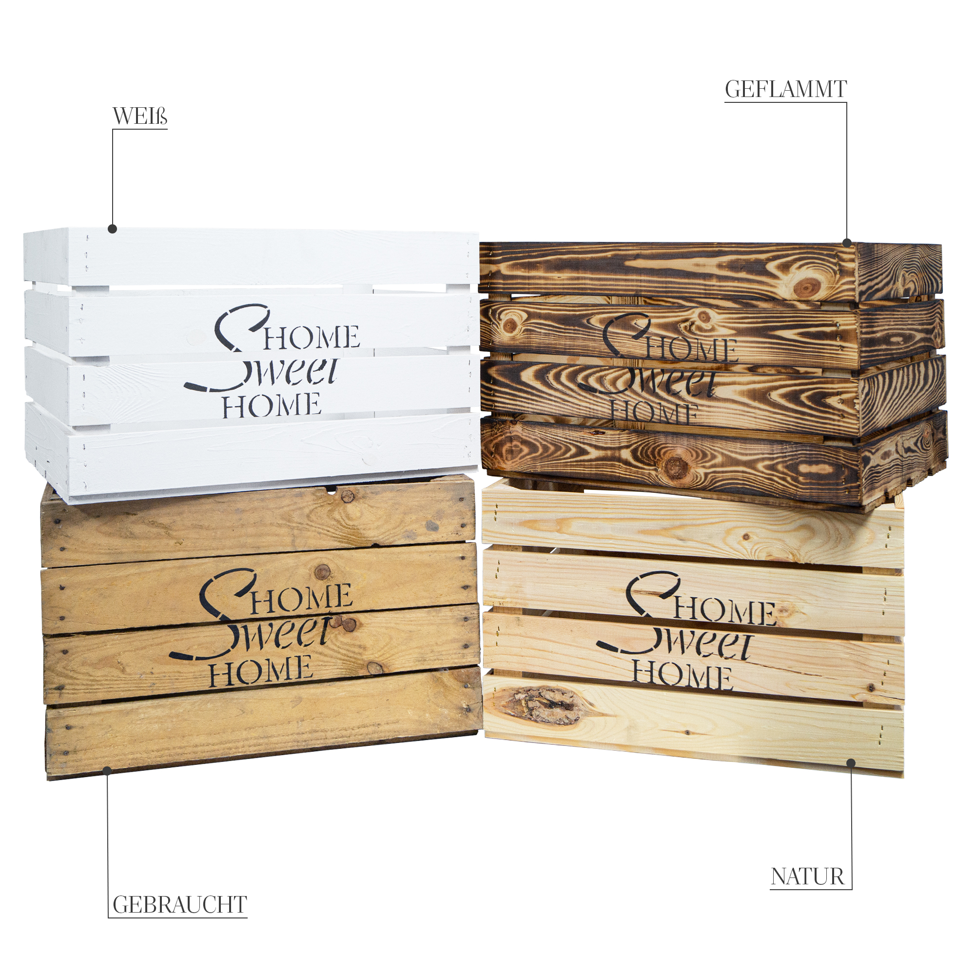 Obstkiste Home Sweet Home Obstkiste Home Sweet Home HSHGeflammt