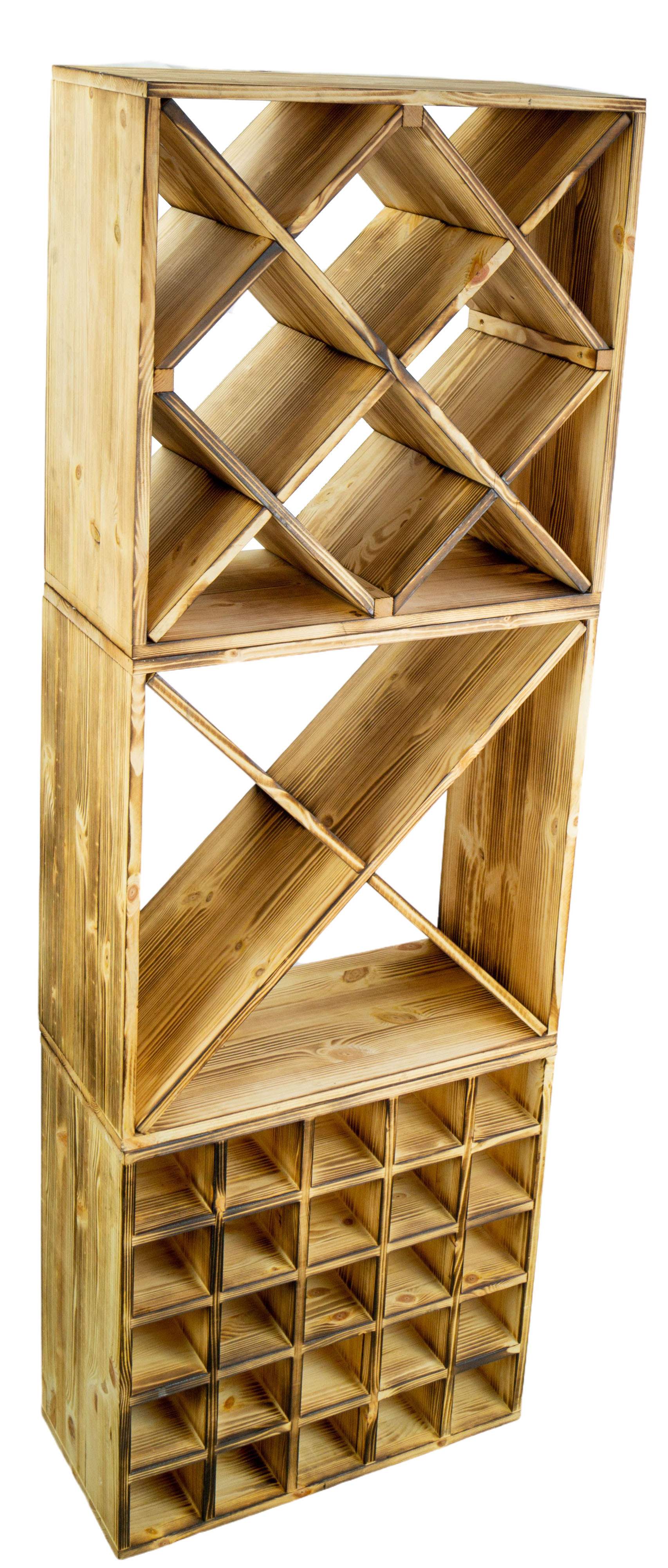 grosses Weinregal geflammt 52 x 52 "X"