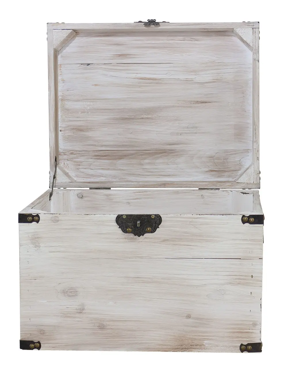 Originelle Holzkiste mit Deckel / optisch sehr dekorativ / Einrichtung im Landhausstil / 45x35x35xcm