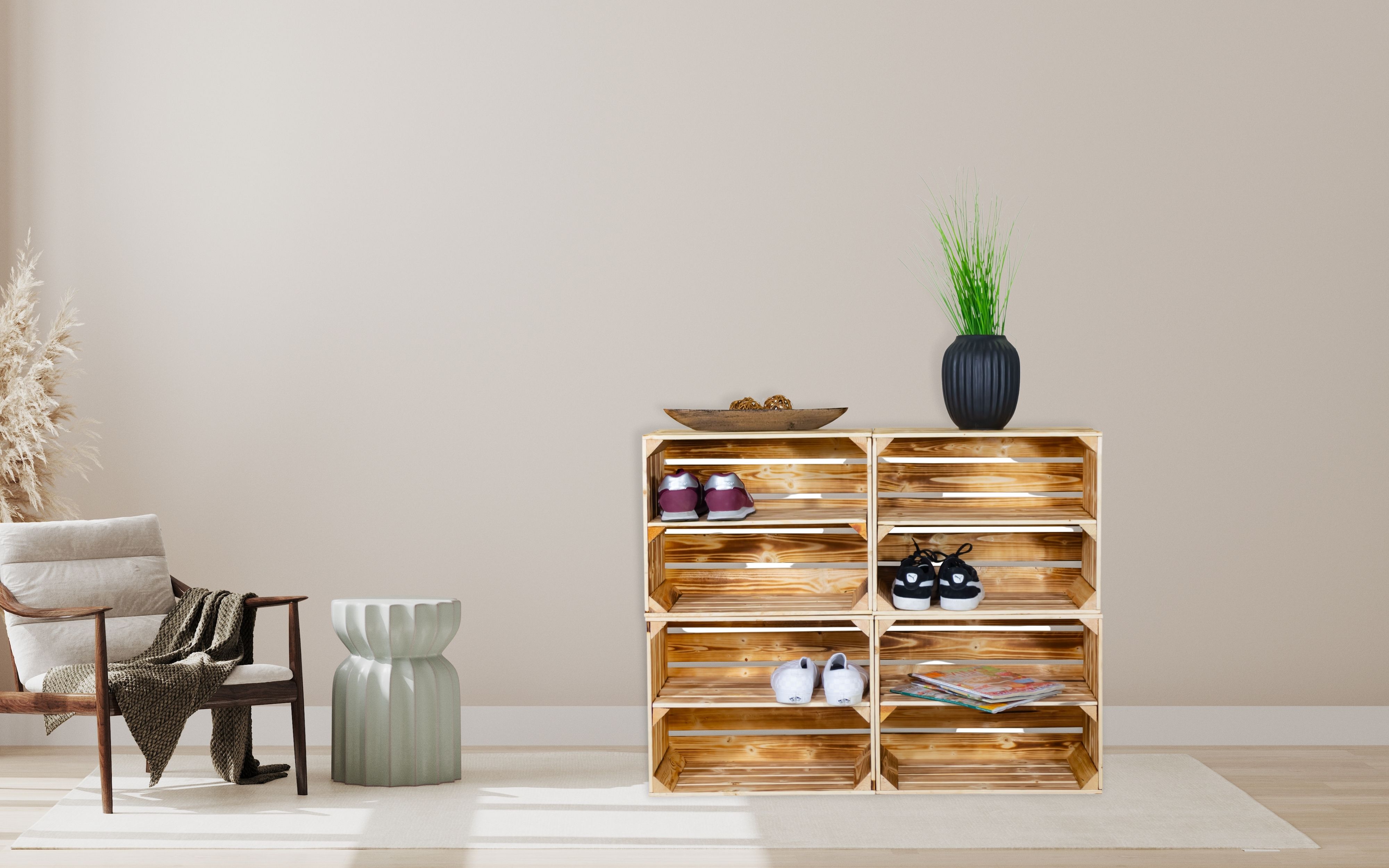 Schuhregal Schrank "Berlin" für den Eingangsbereich Schuhregal Schrank "Berlin" für den Eingangsbereich