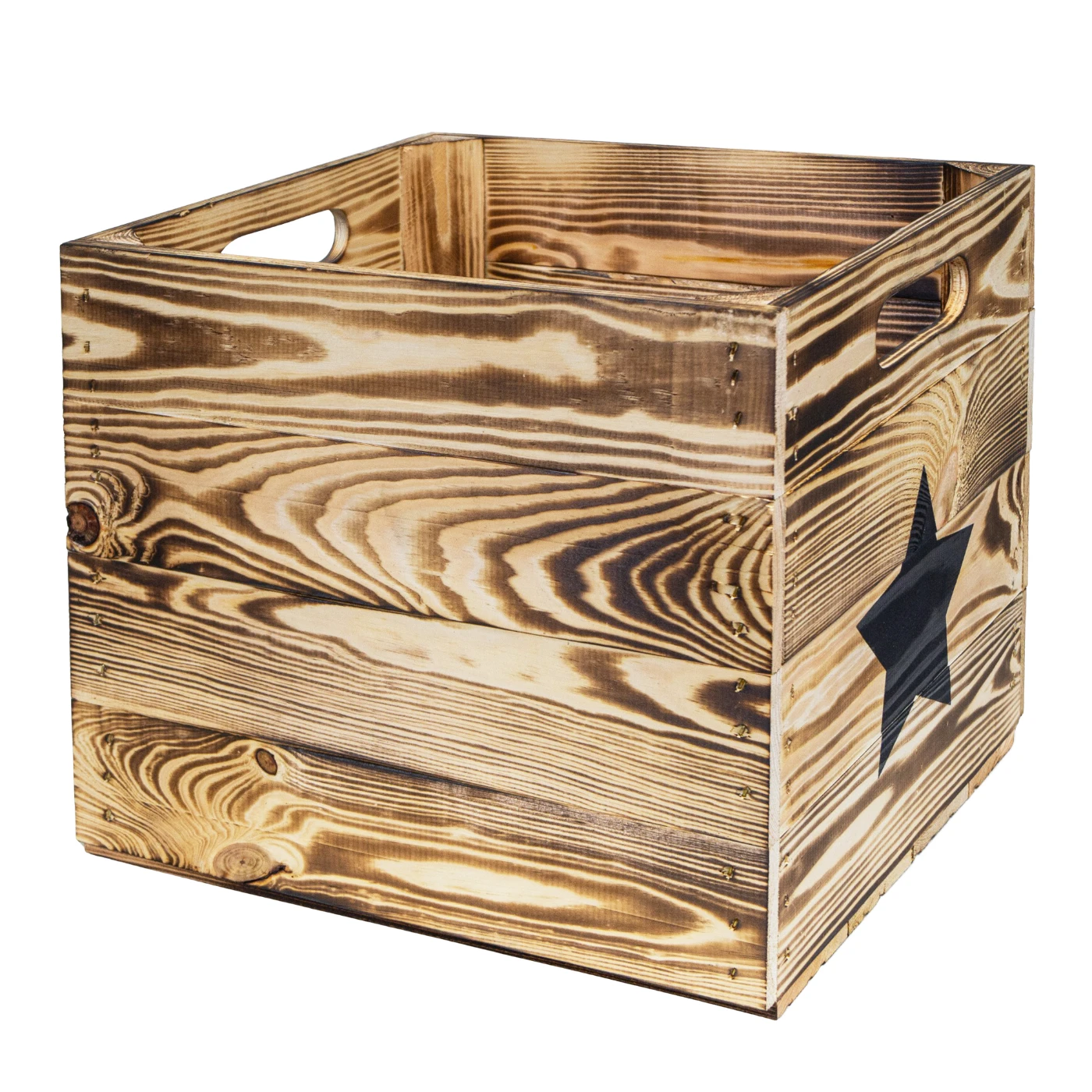 Aufbewahrungskiste Kallax geflammt Stern schwarz passend für Kallax und Expeditregale Regaleinsatz 