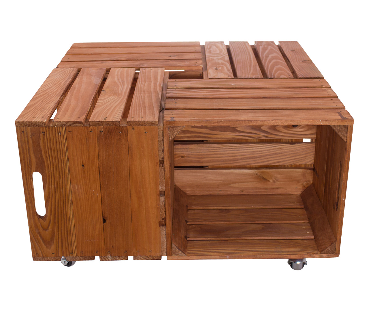 Couchtisch aus Kallax Kisten im Used look 72,5x72,5x37cm