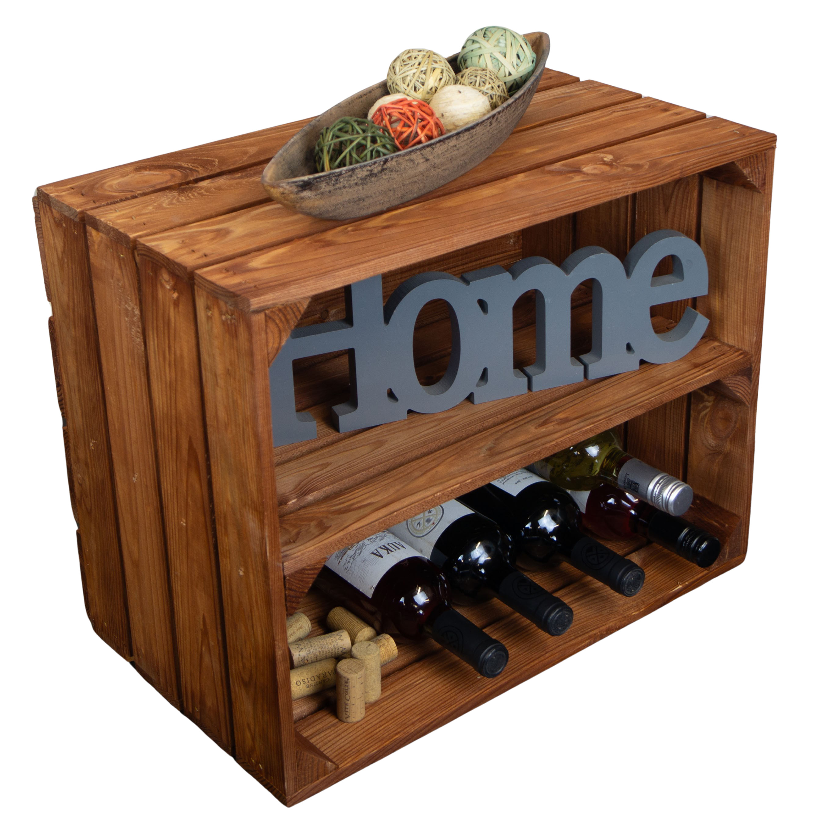 Obstkiste Ocker als Schuh- und Bücherregal 50x40x30cm Obstkiste Ocker als Schuh- und Bücherregal 50x40x30cm