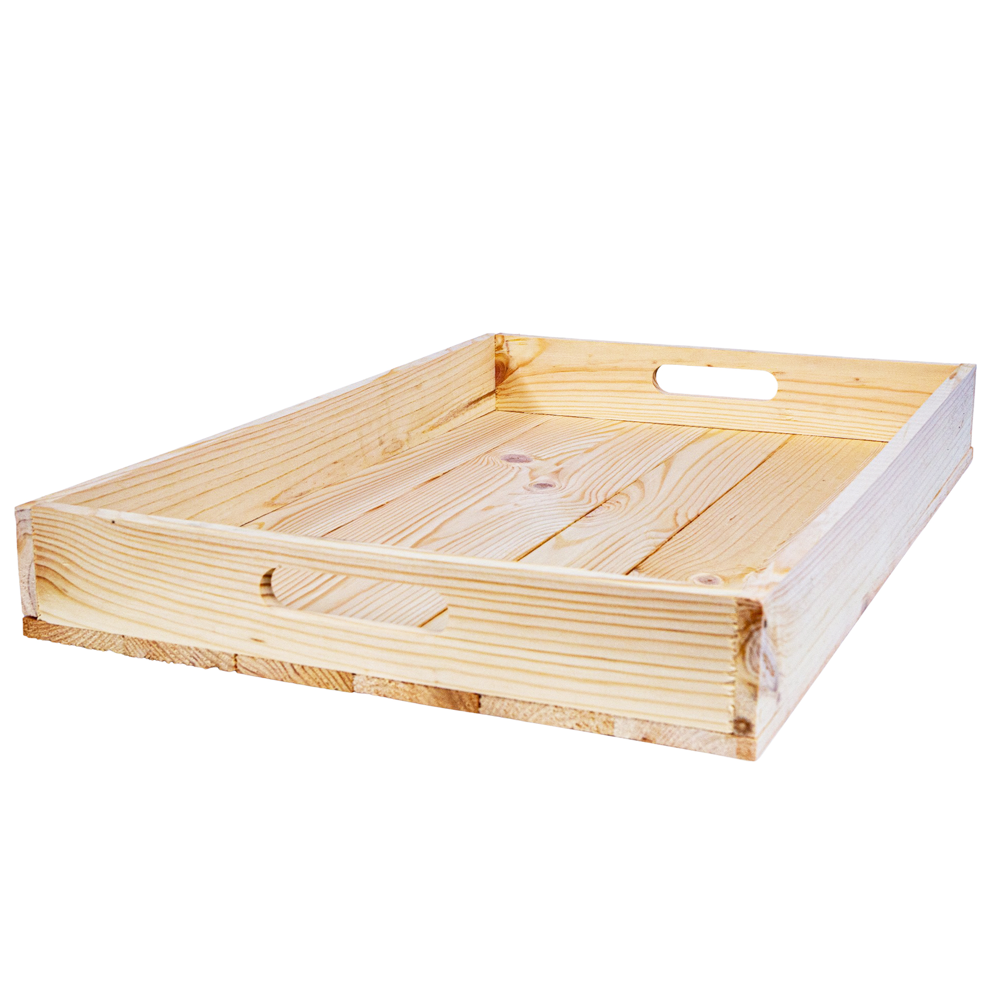 Serviertablett in Natur 60x40x8cm Holztablett Frühstückstablet Bartablett