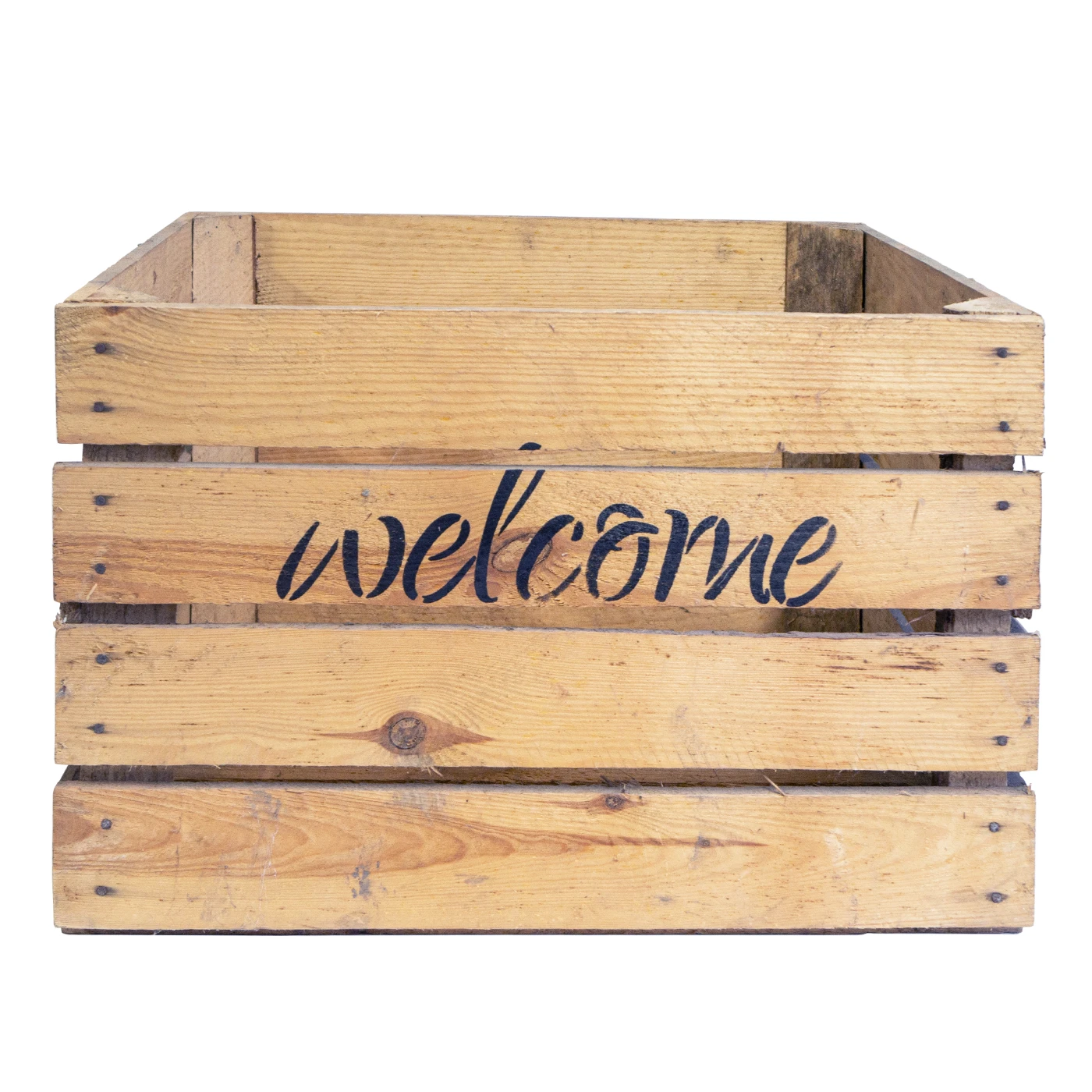 Obstkiste Welcome Welcome Natur gebraucht