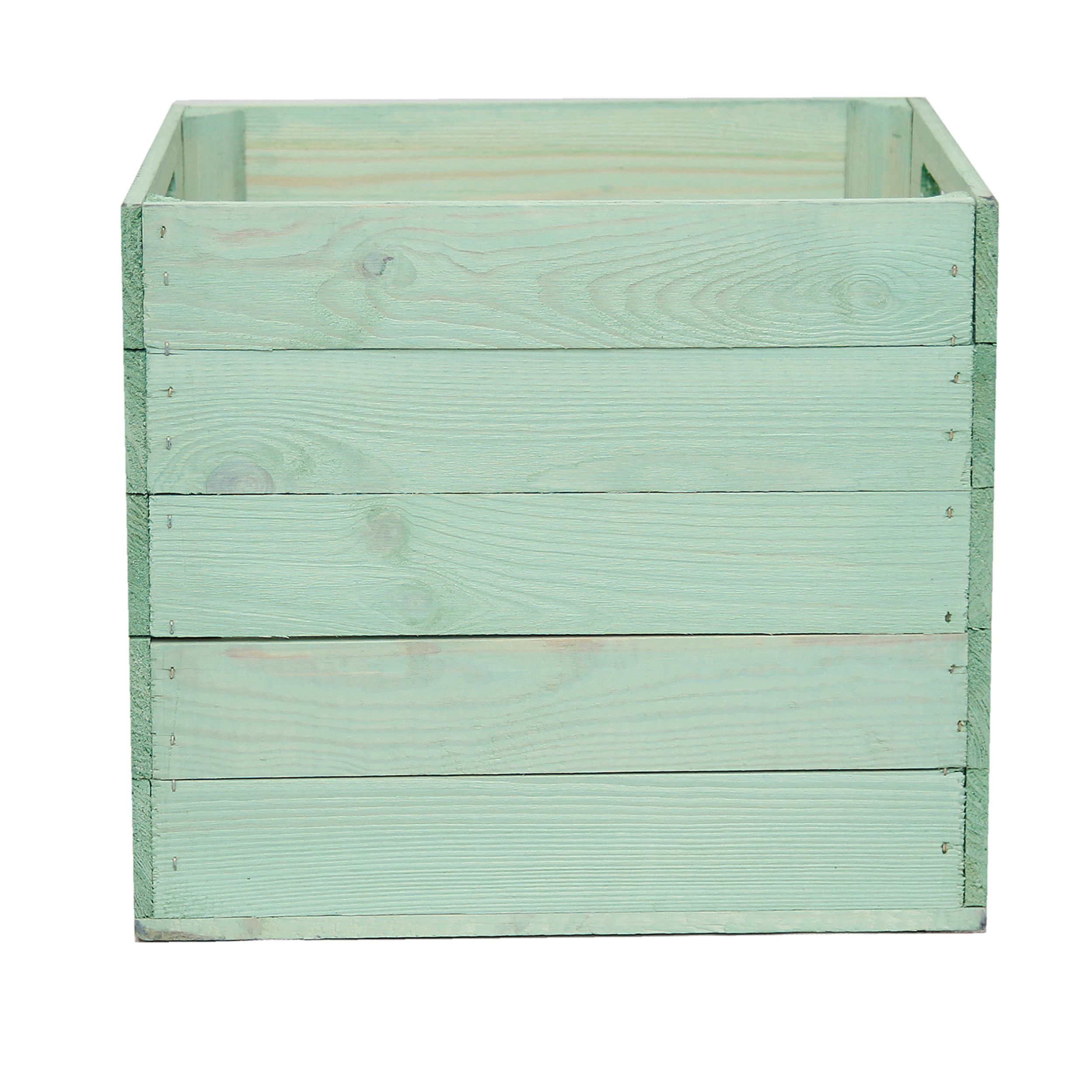 Holzkiste in Mint-Grün für Kallax Regale 33x37,5x32,5cm Holzkiste in Mint-Grün für Kallax Regale 33x37,5x32,5cm