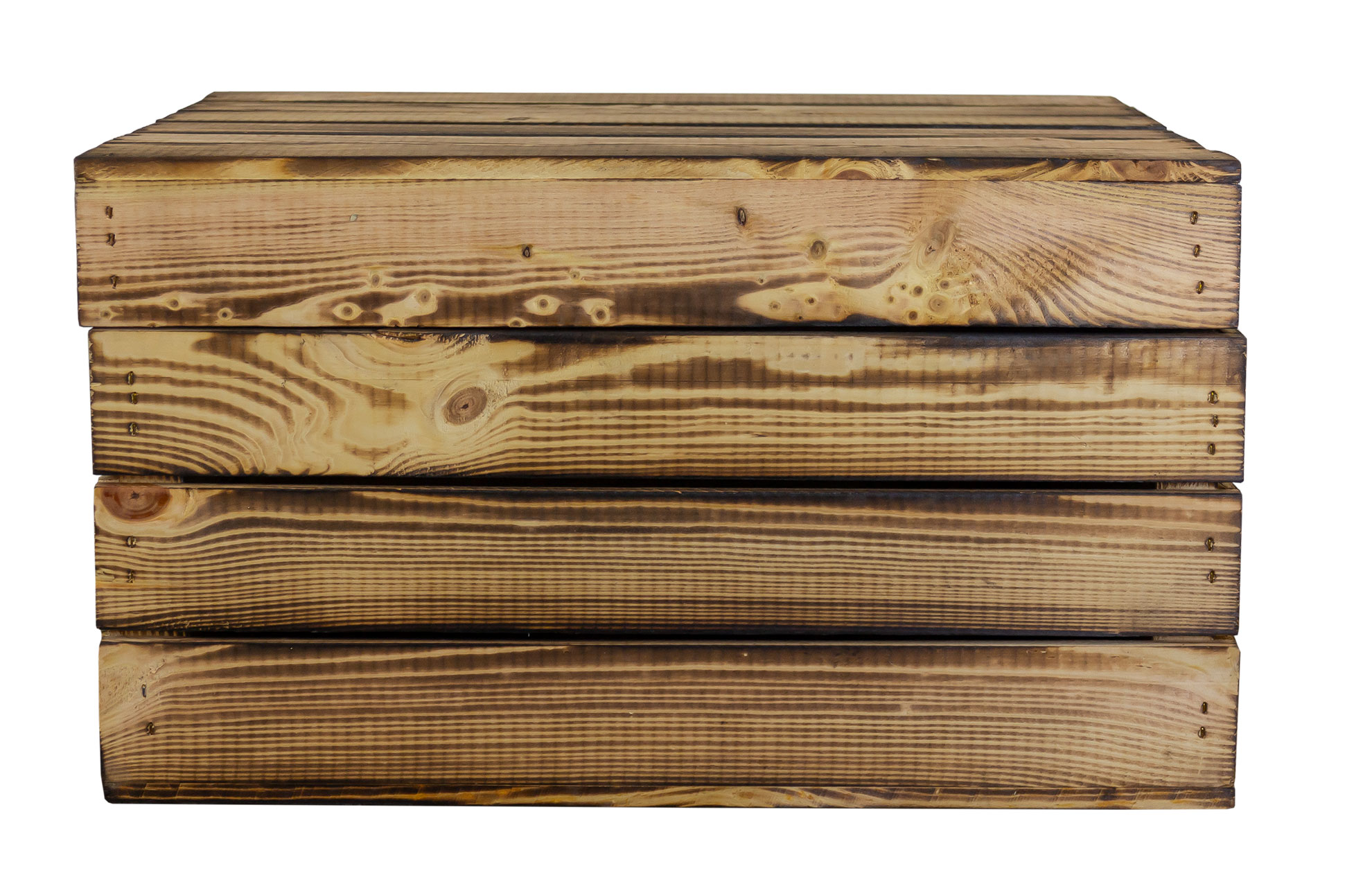 Große geflammte Holztruhe als Geschenkbox oder Erinnerungskiste XL 50x40x29cm