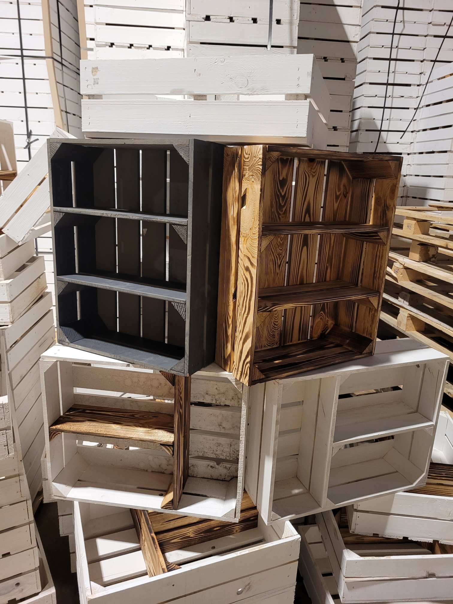 3er Set Retourenpaket aus Kisten