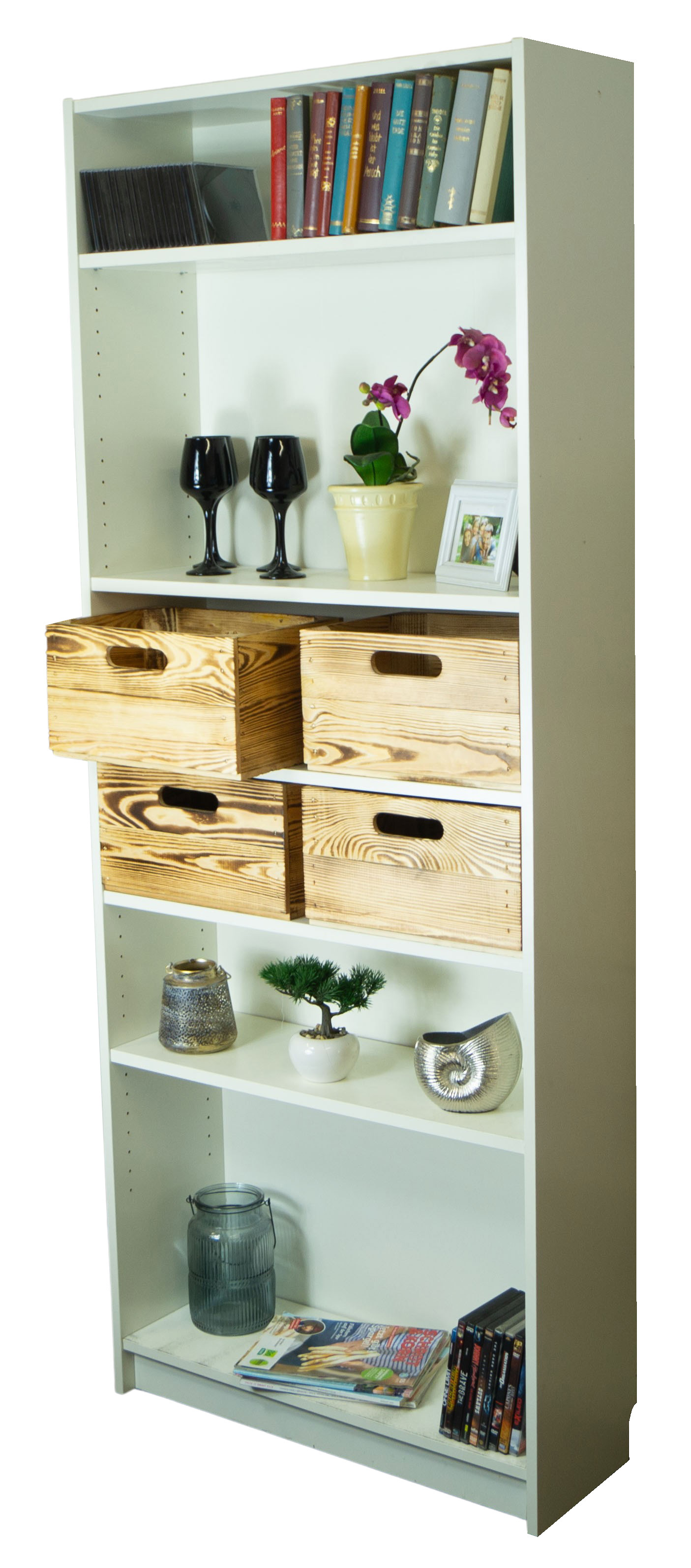 Kleine Einschubkiste passend für Billy-Regale in geflammt 36x25x20cm Kleine Einschubkiste passend für Billy-Regale in geflammt 36x25x20cm