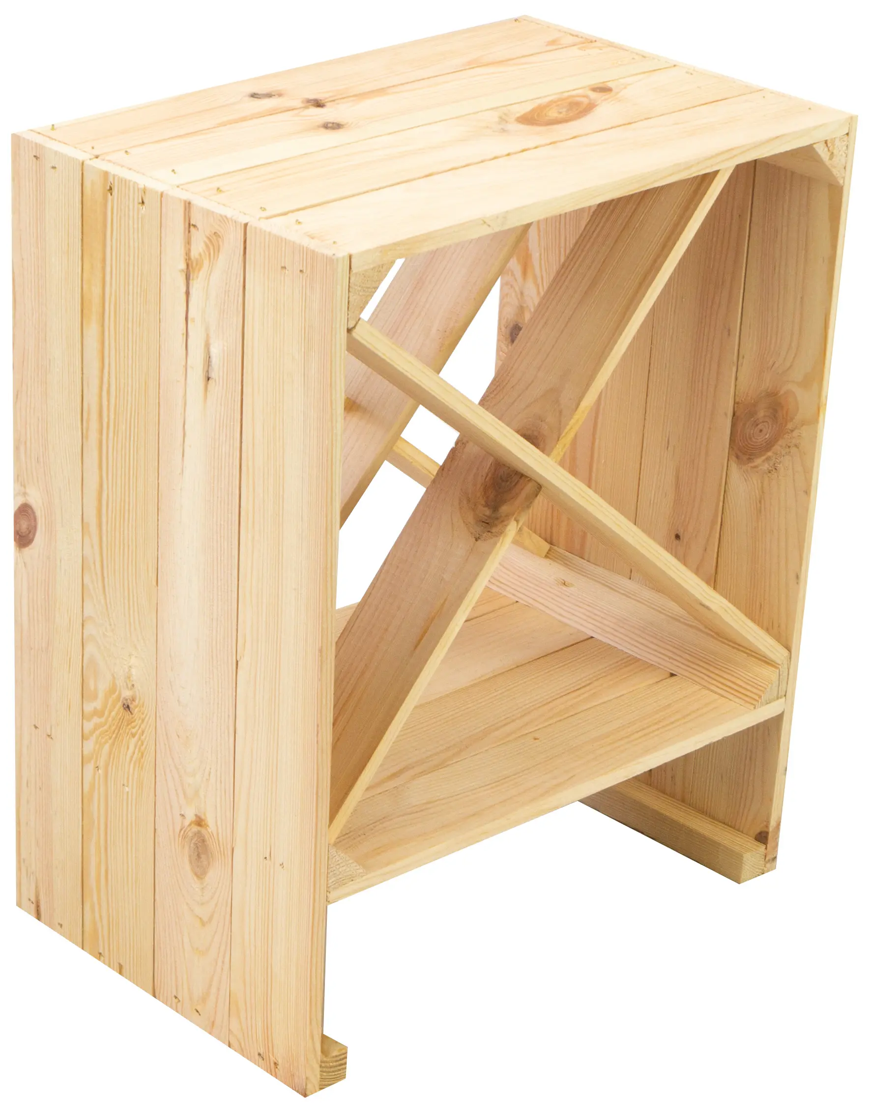 Weinregal "X" natur zur Flaschenlagerung weiß 50x40x27cm" Weinregal "X" natur zur Flaschenlagerung weiß 50x40x27cm"