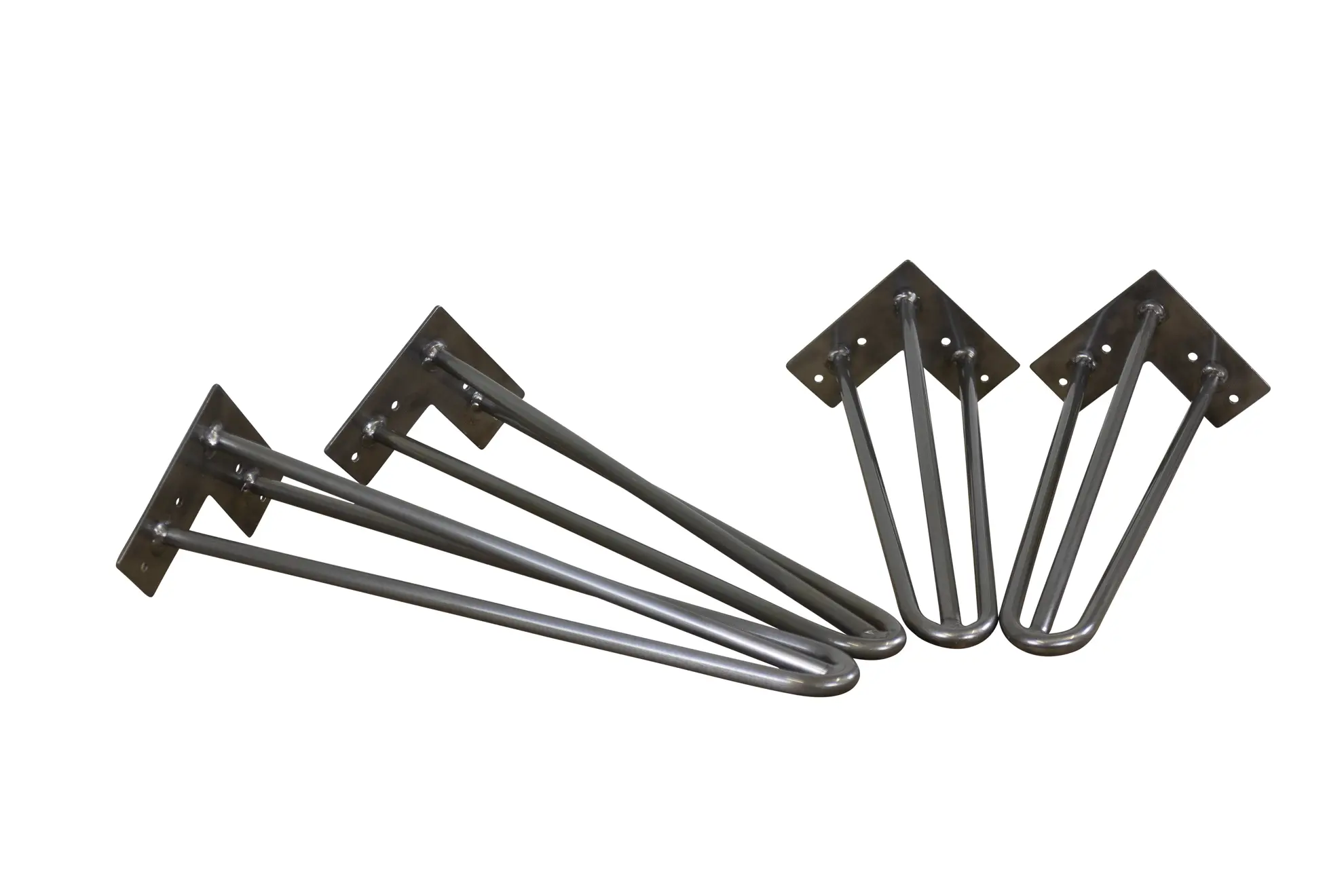 Hairpin Legs Tischbeine 2 Stangen/36cm "grau" 4er Set
