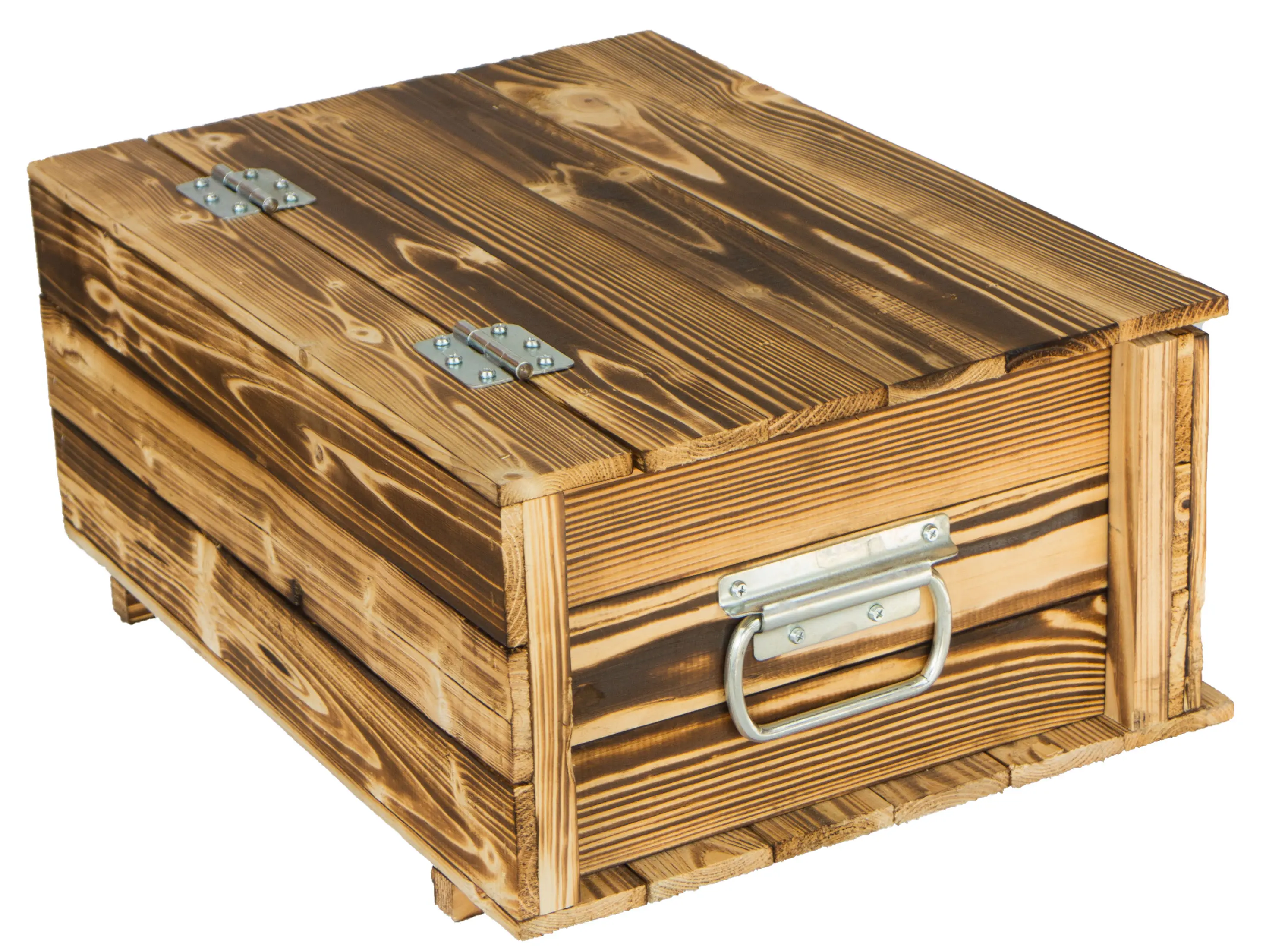 Holztruhe Hugo in geflammt mit Deckel 50 x 36 x 26cm Holztruhe Hugo in geflammt mit Deckel 50 x 36 x 26cm