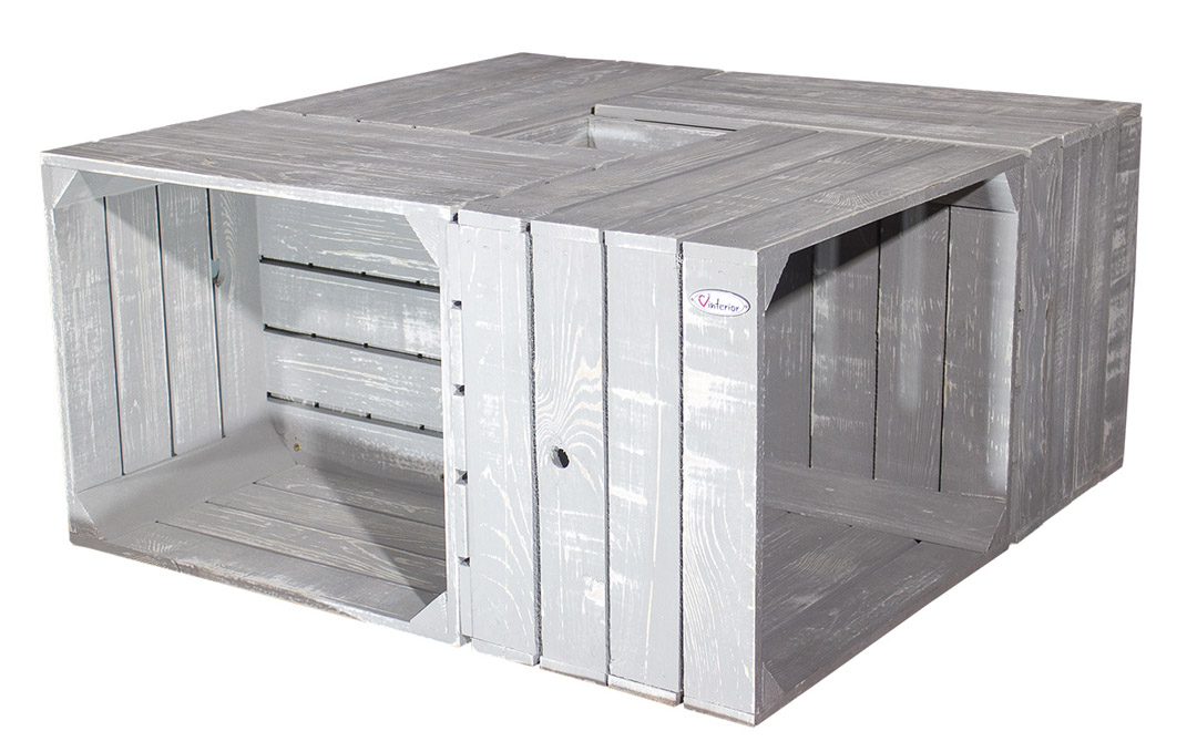 Premium Shabby Holzkiste 50x40x30cm