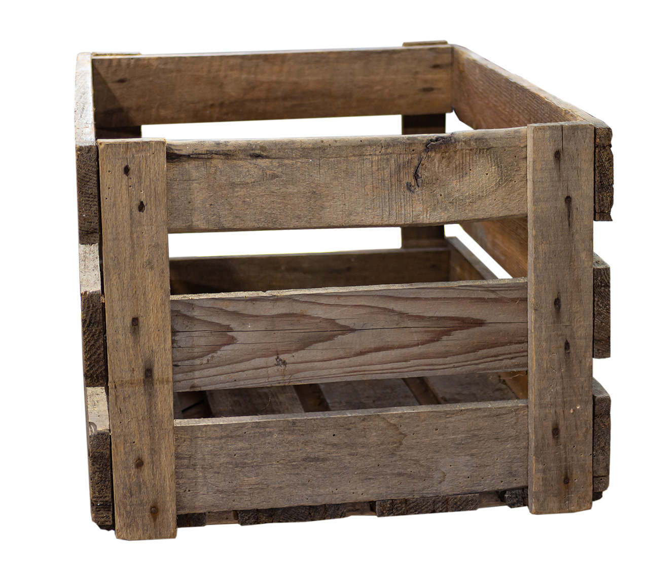 Dunkle Badische Weinkiste "Wein Wein Wein" 50x35x28 cm