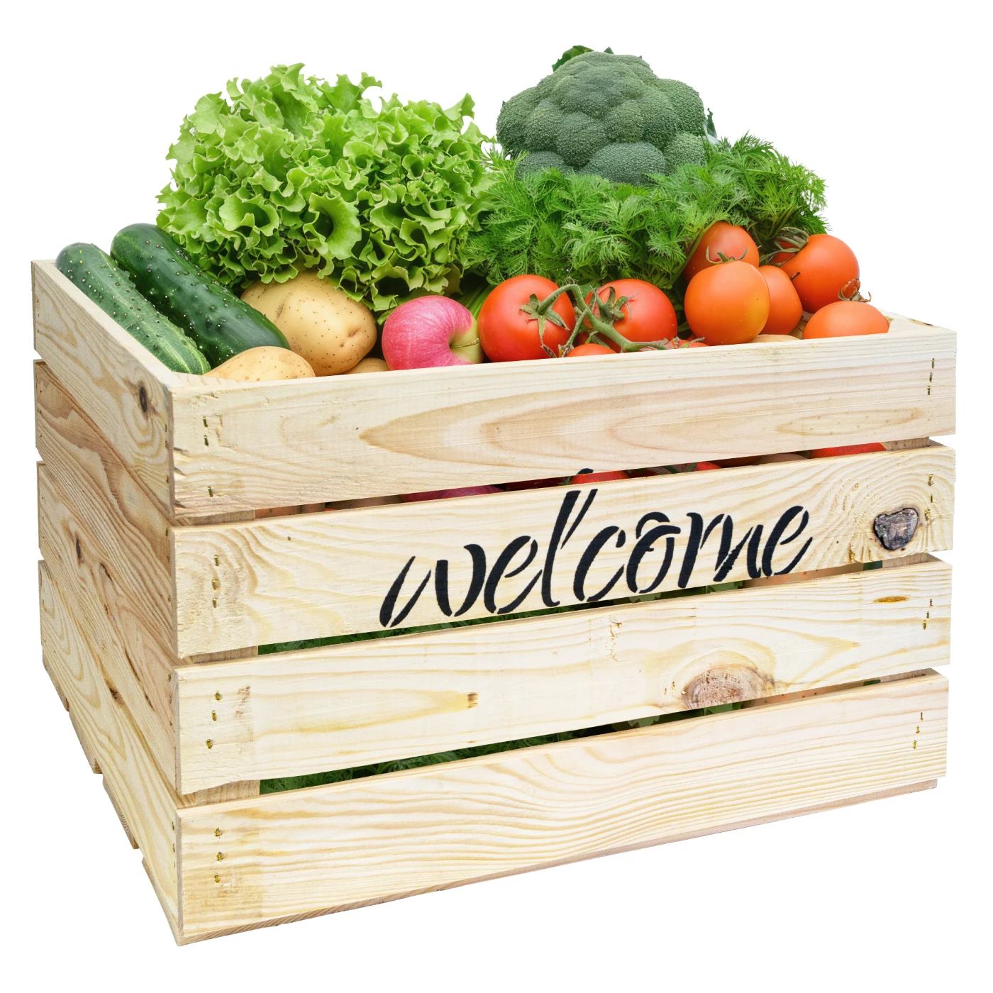 Obstkiste Welcome Welcome Natur