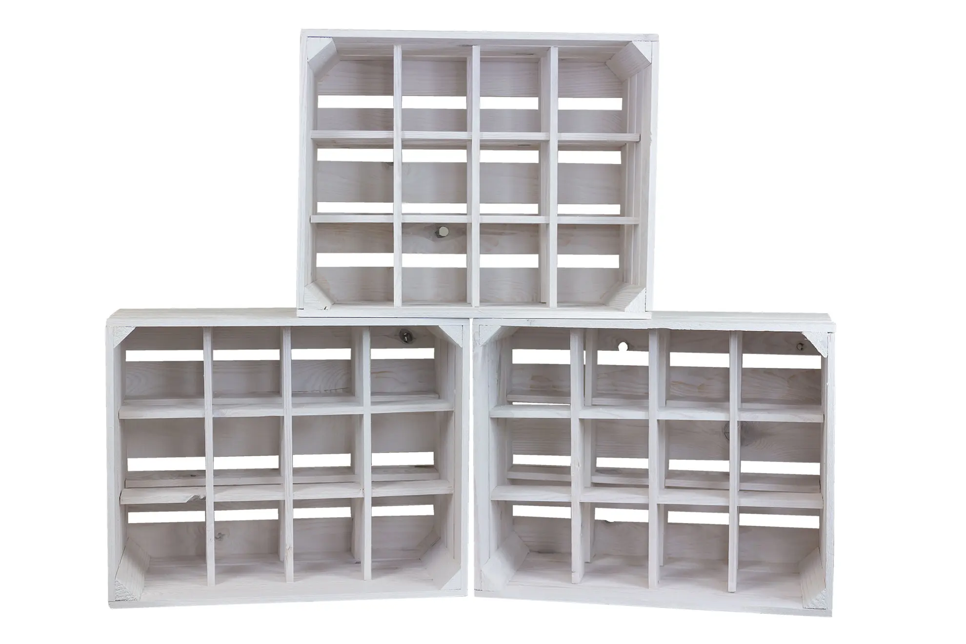 Flaschenregal Weinregal Henry 12er weiß 50x40x30cm