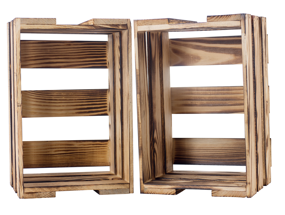 Mini-Weinkiste in geflammt 34x23x19cm Mini-Weinkiste in geflammt 34x23x19cm