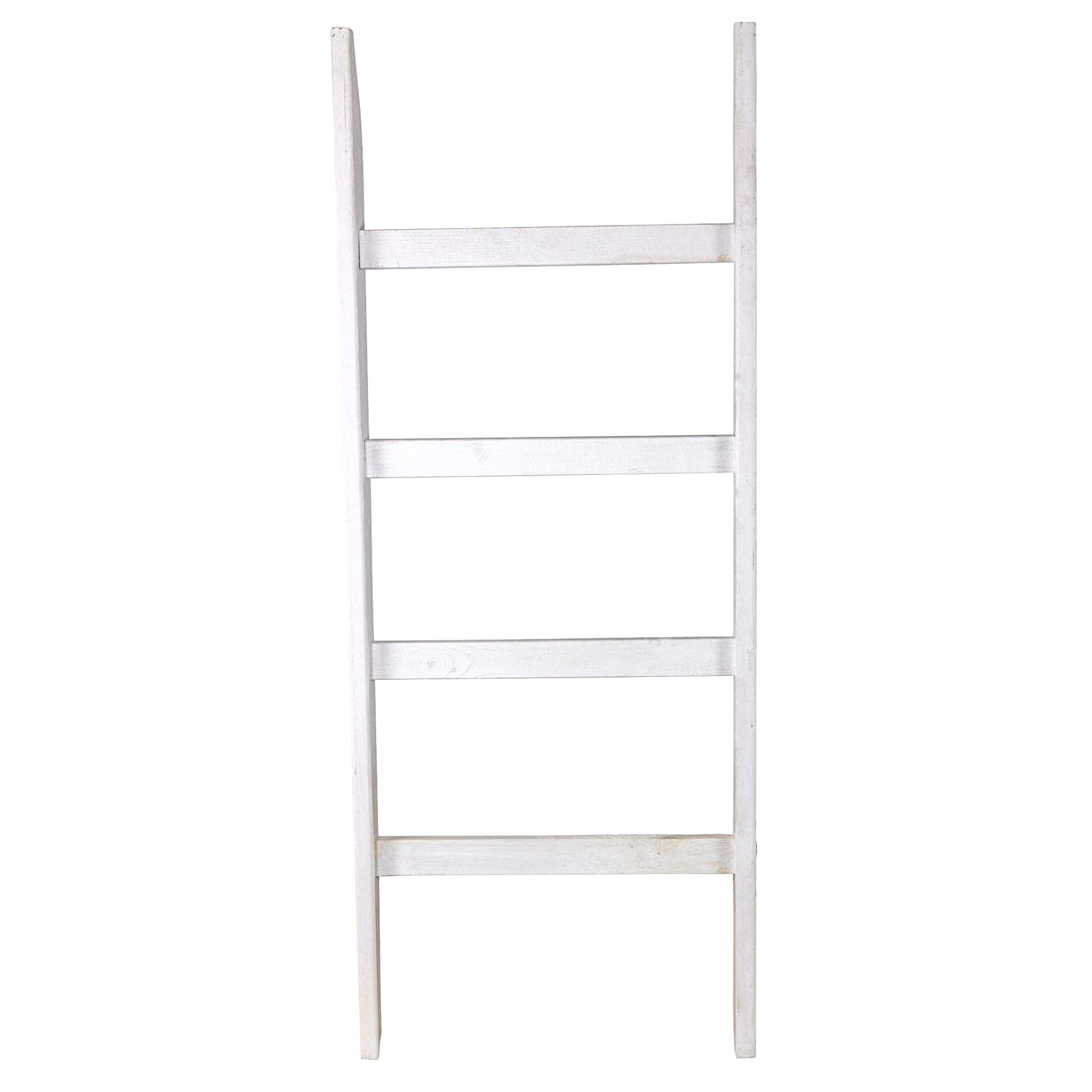 Breite weiße Handtuchleiter 4 Sprossen 140x55x7cm Breite weiße Handtuchleiter 4 Sprossen 140x55x7cm