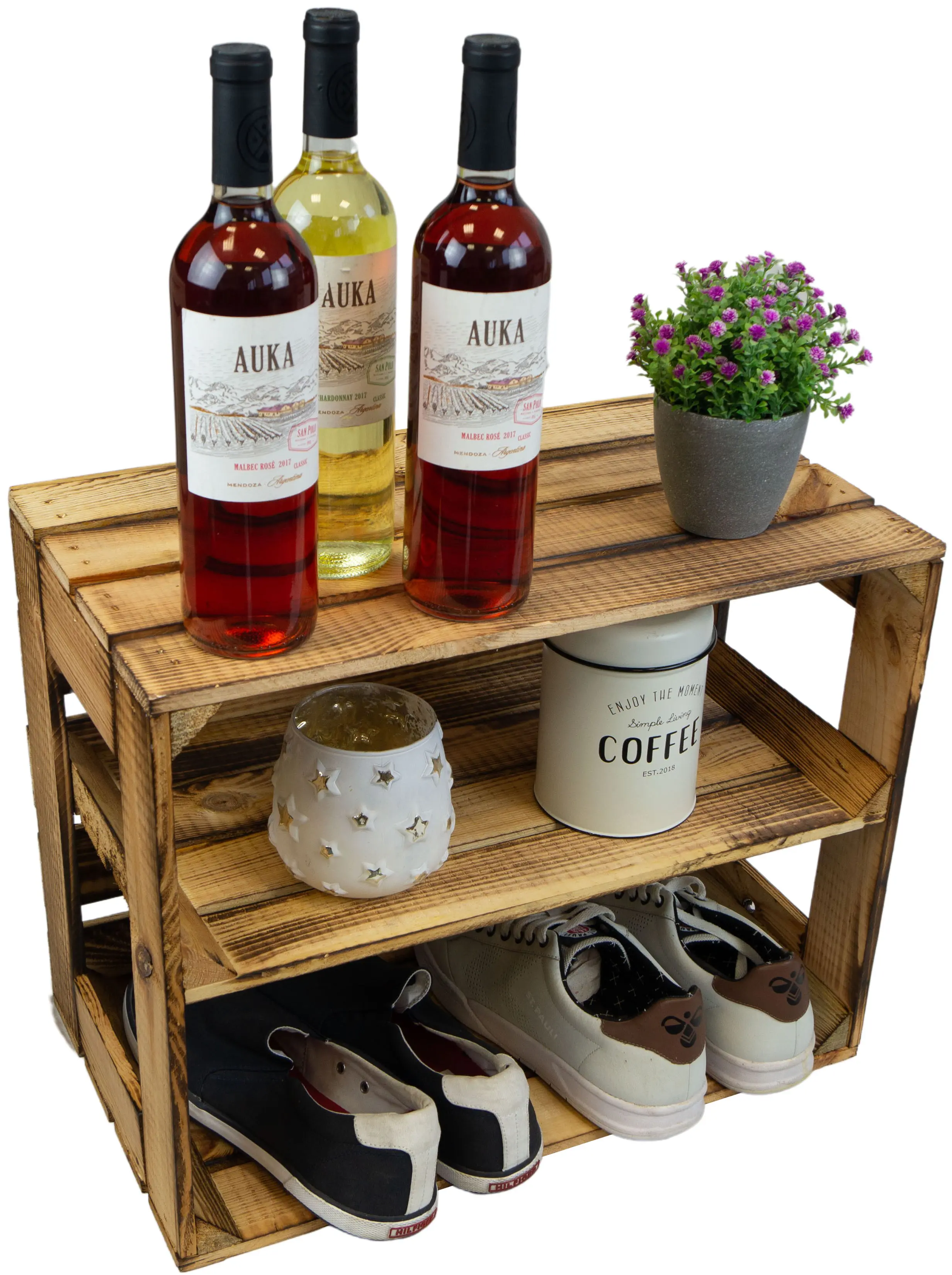 Geflammte Regalkiste Display Edition 50x40x30cm