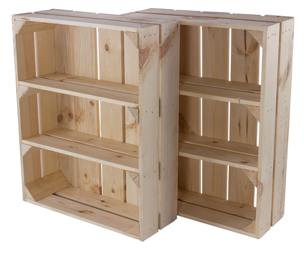 Regalkiste Flach mit 3 Fächern 50x40,5x16cm Regalkiste Flach mit 3 Fächern 50x40,5x16cm