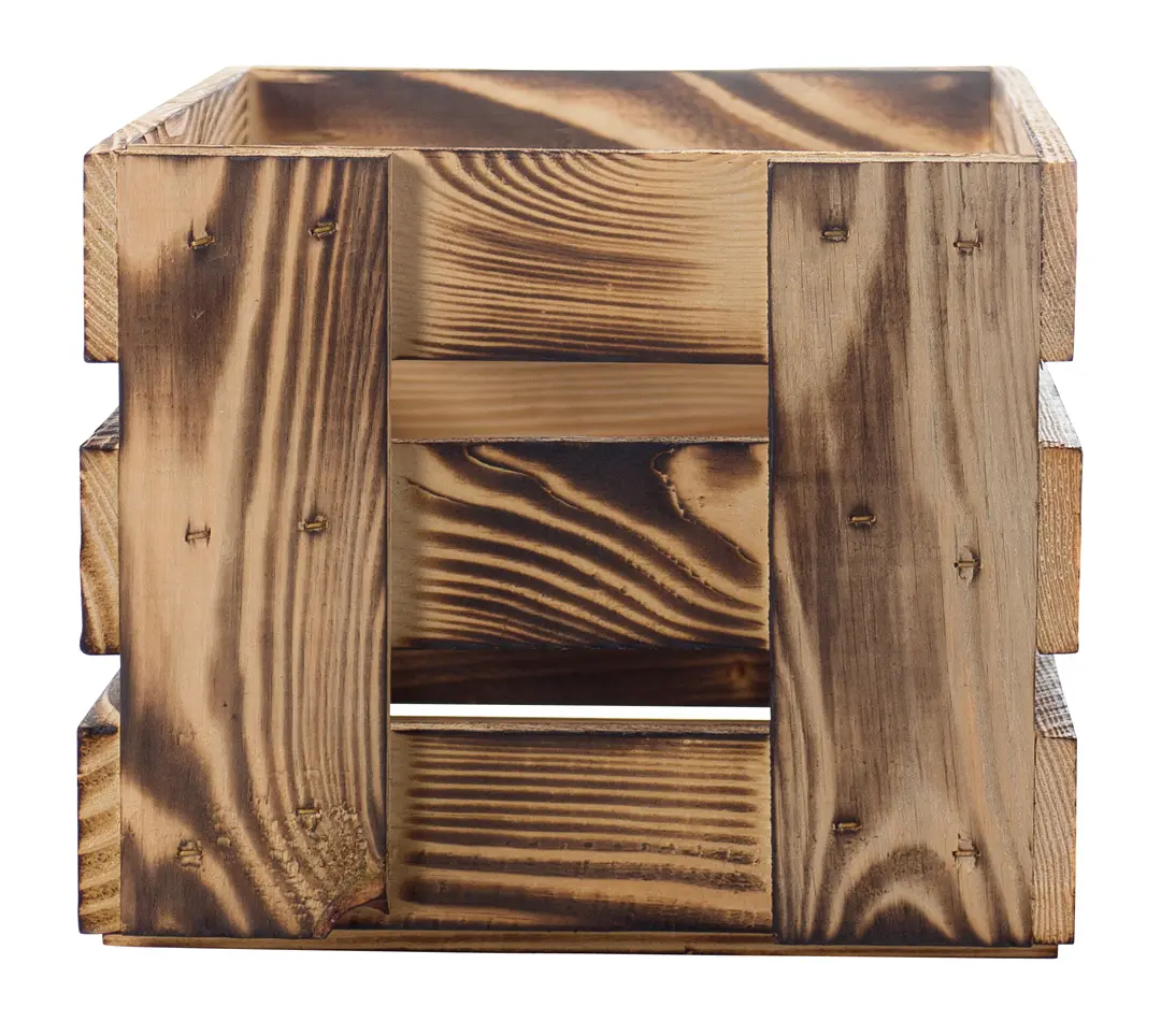 Mini-Weinkiste in geflammt 34x23x19cm Mini-Weinkiste in geflammt 34x23x19cm