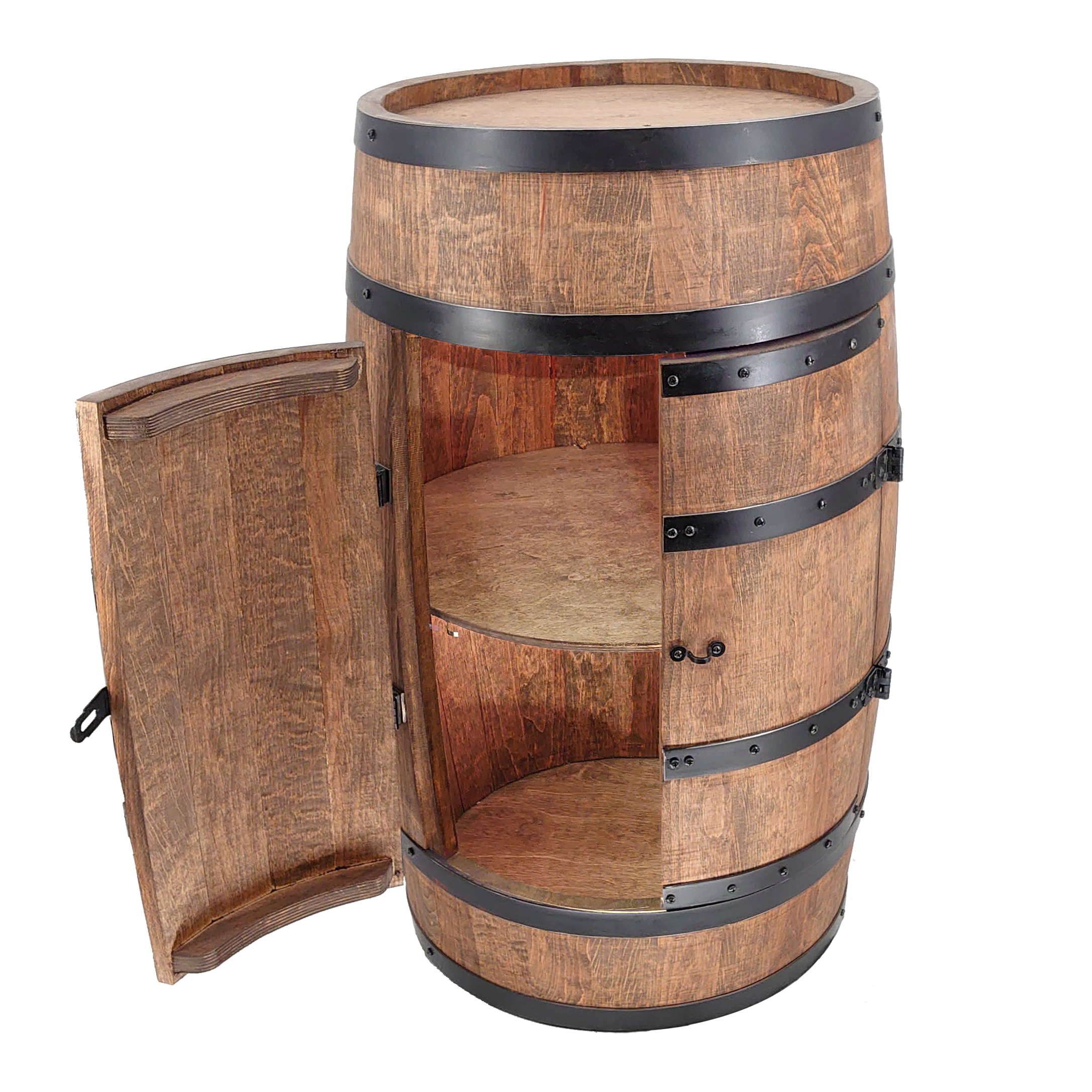 Holzfass mit Türen in Farbton Wenge Hausbar mit LED – Weinregal & Flaschenständer, Bar oder Partykeller – ca. 80 cm LED Einfarbig Holzfass mit Türen in Farbton Wenge Hausbar mit LED – Weinregal & Flaschenständer, Bar oder Partykeller – ca. 80 cm LED Einfarbig