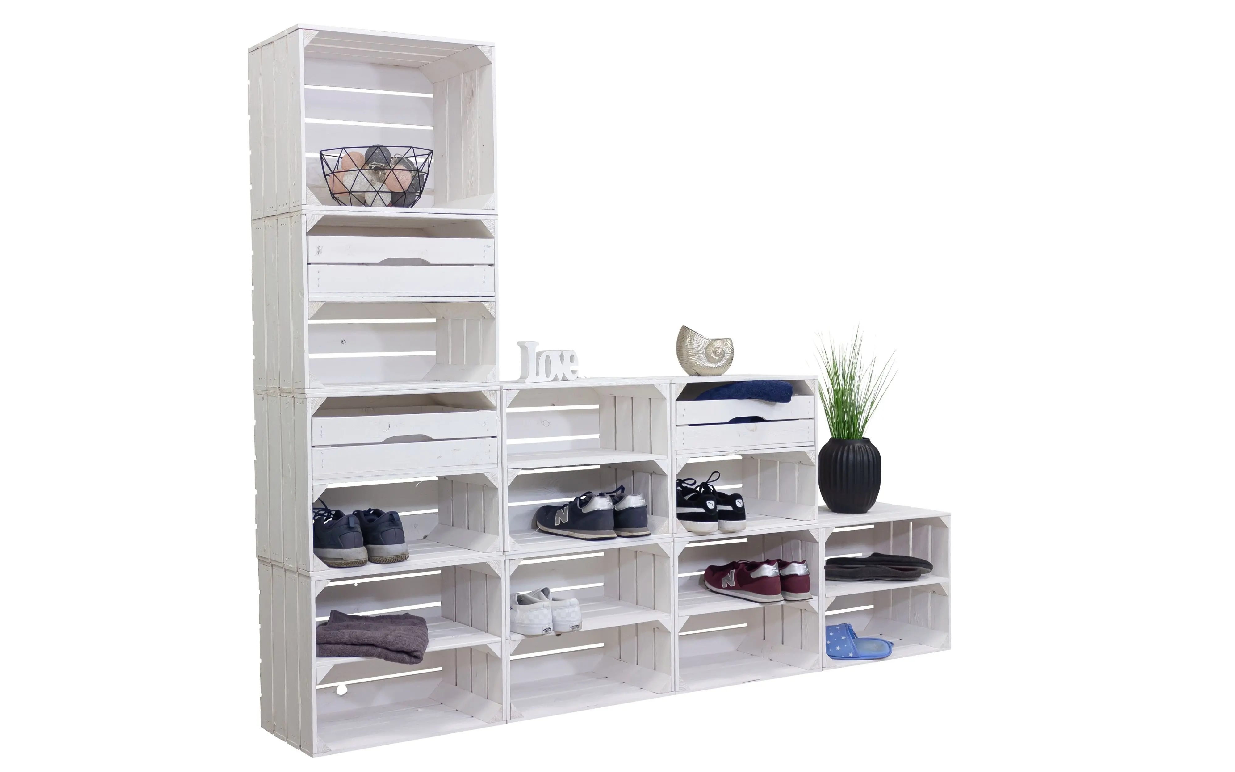 Flurregal "Larissa" mit Schuhregal und Schubladen
