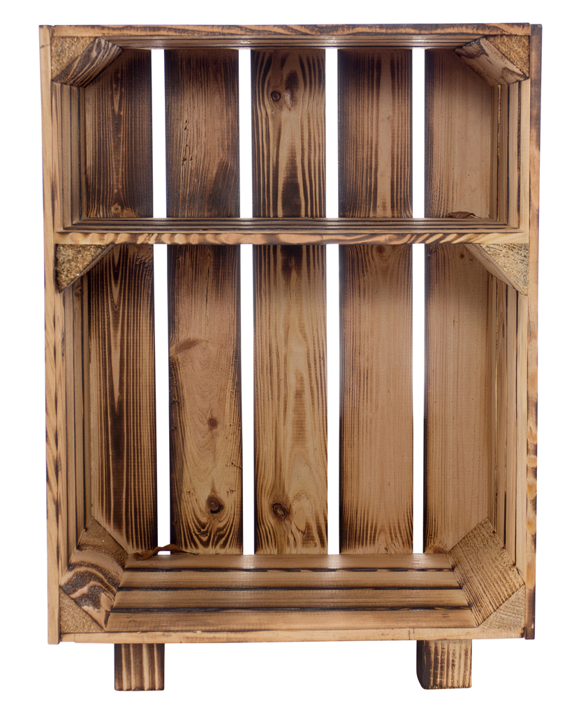 2er Set - Nachttisch mit Boden in *geflammt* 30,5x40x54cm Nachttisch mit Boden in *geflammt* 30,5x40x54cm