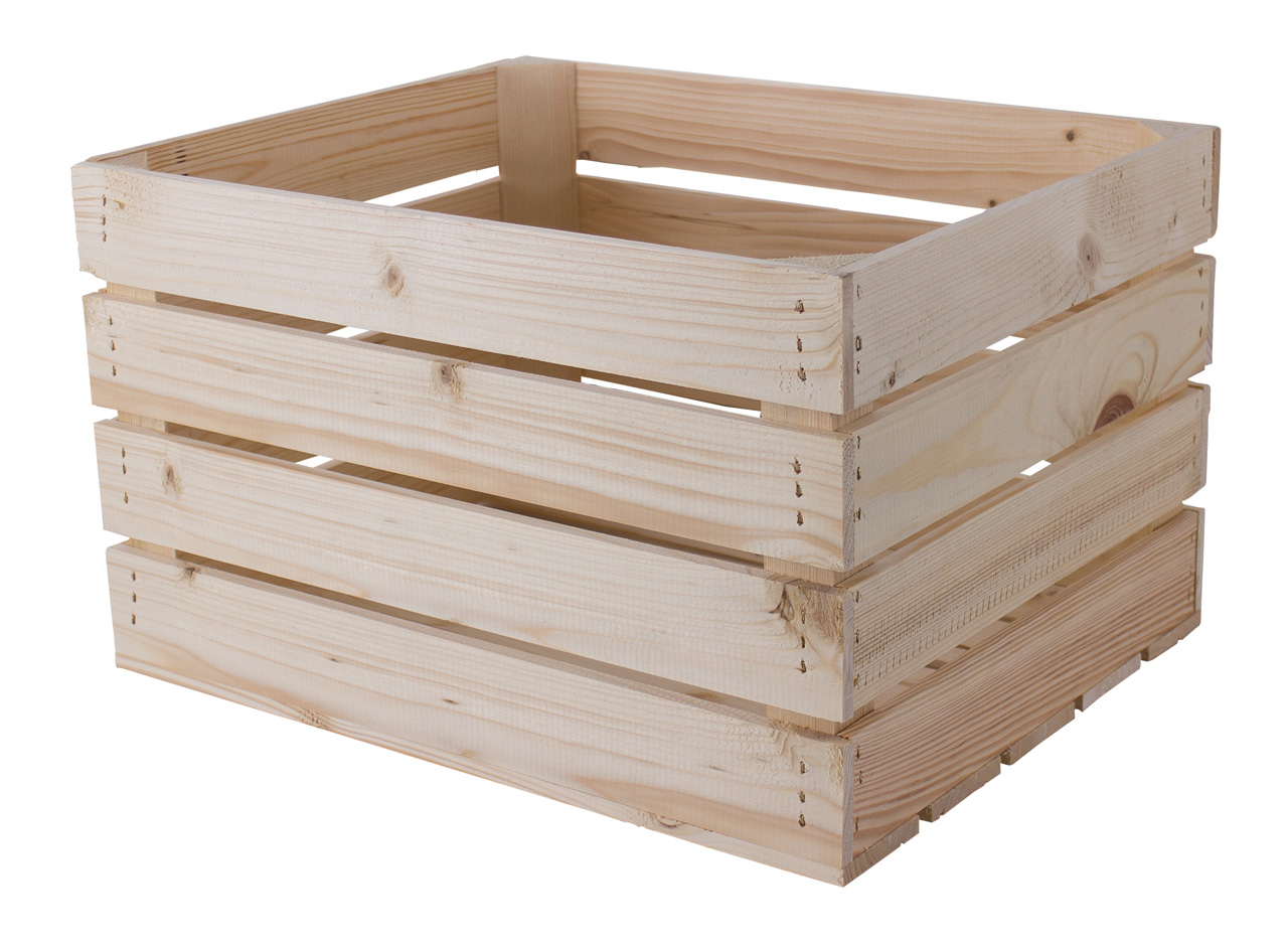 12x Neue helle Apfelkiste 50x40x30cm