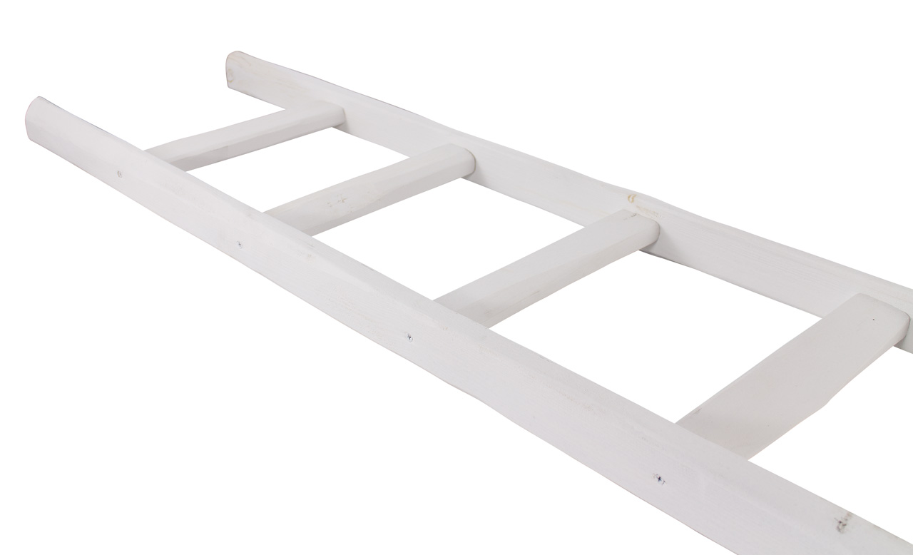 Neue weiße Holzleiter "Altländer Art" 165cm