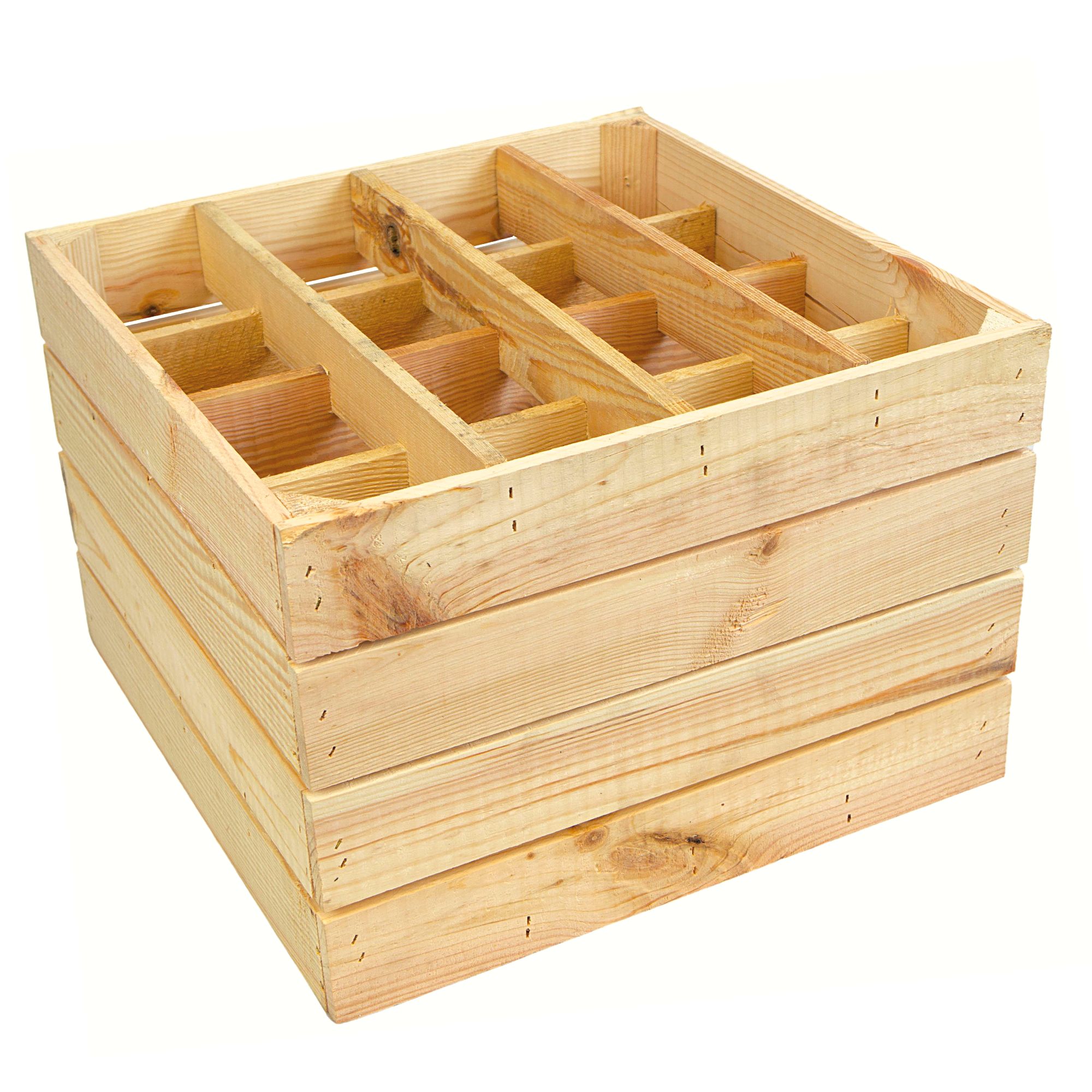 Weinregal "16er" Natur mit heller Einlage 40x40x27cm