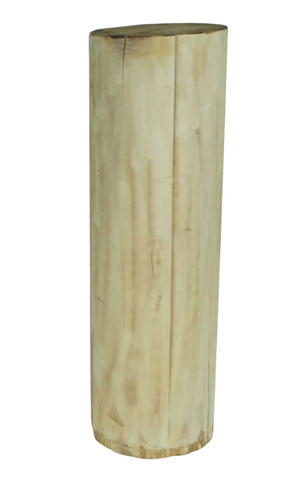 Rustikaler Holzstamm glatt ohne Rinde im 3er Set 30-50cm 16-20cm Durchmesser